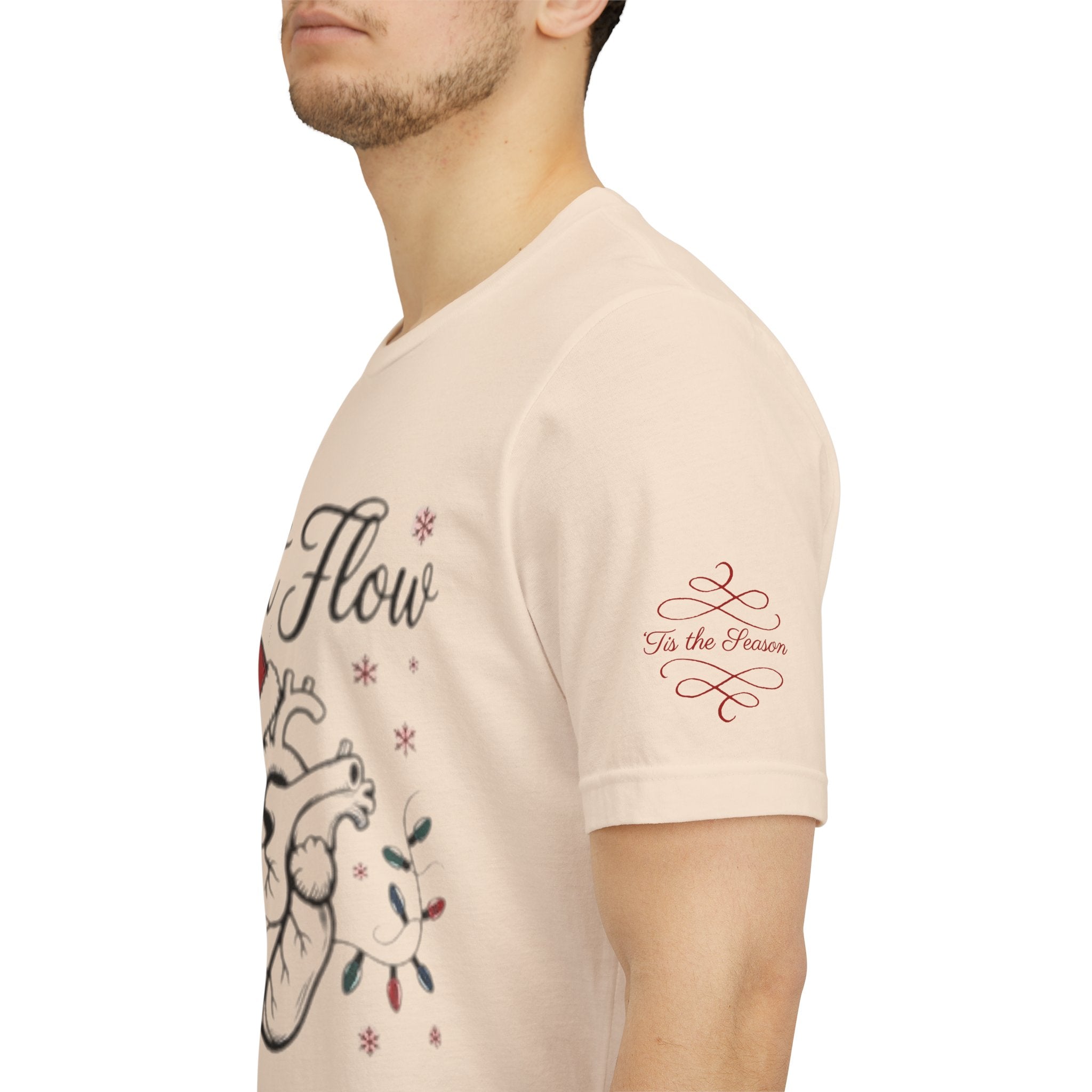 Let It Flow Heart Tee  Christmas Anatomical Heart Shirt