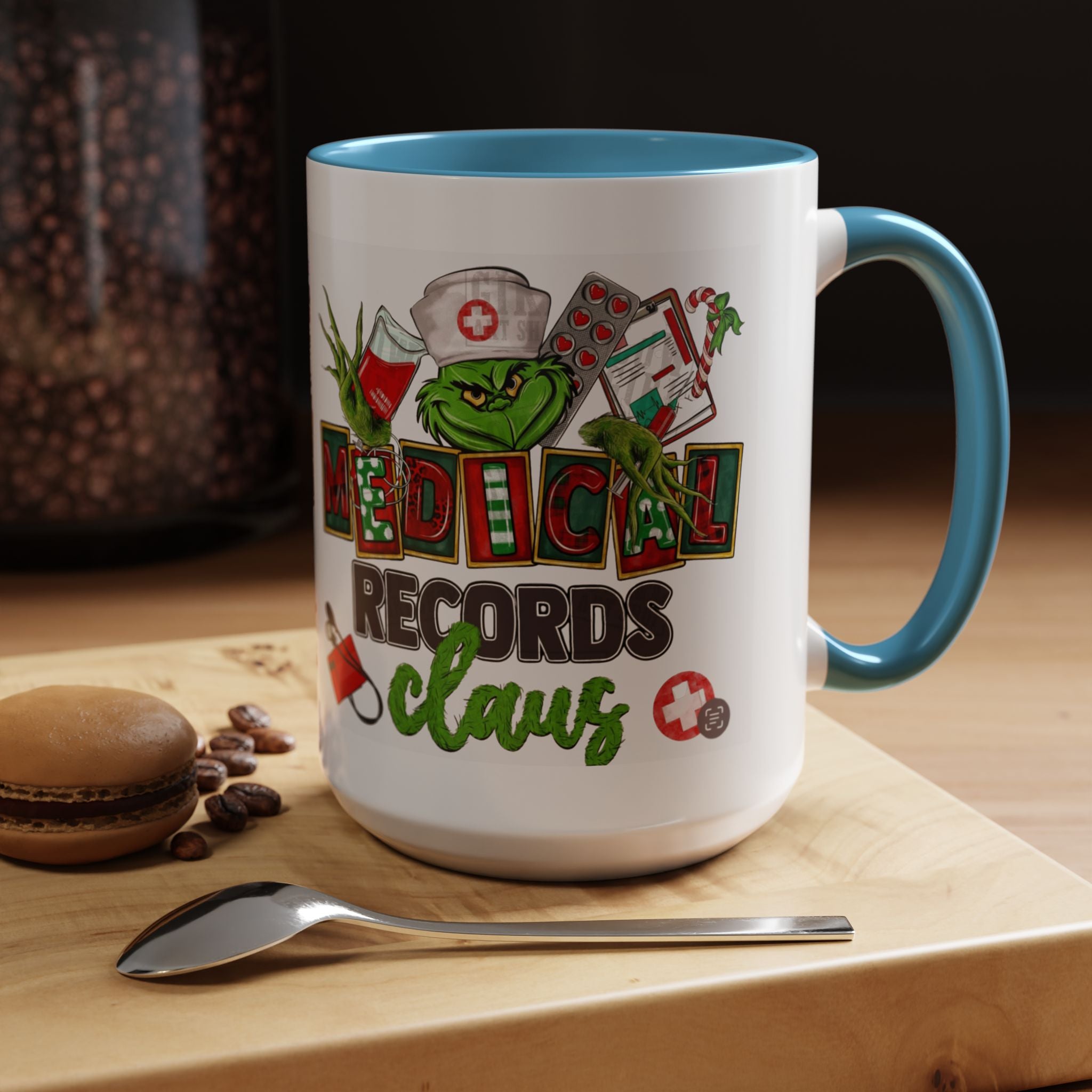 Medical Records Claus Coffee Mug — Funny Holiday Nurse & Medical Staff Gift (11/15oz) Medical Christmas Mug,
