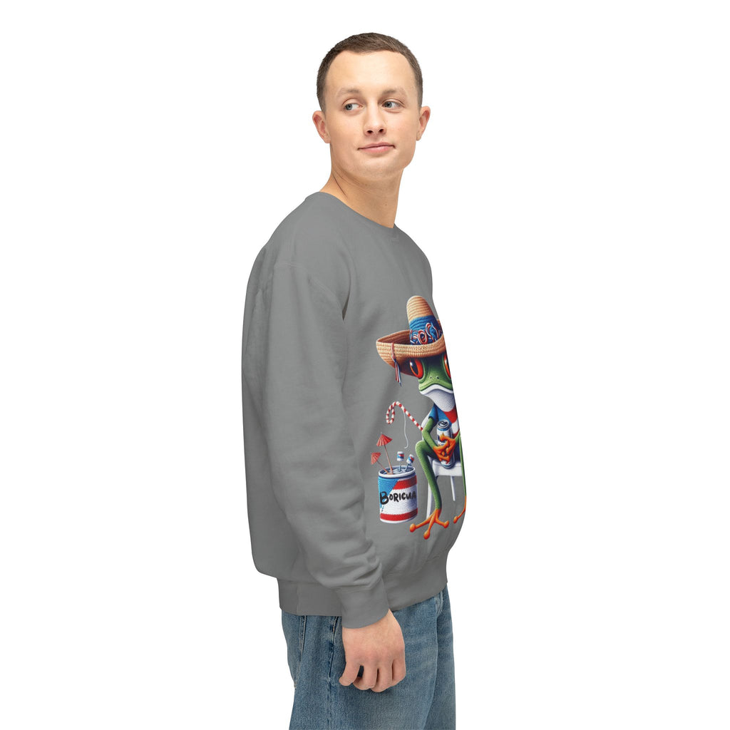 Coqui in Sombrero Crewneck Sweatshirt Puerto Rico’s Navidades