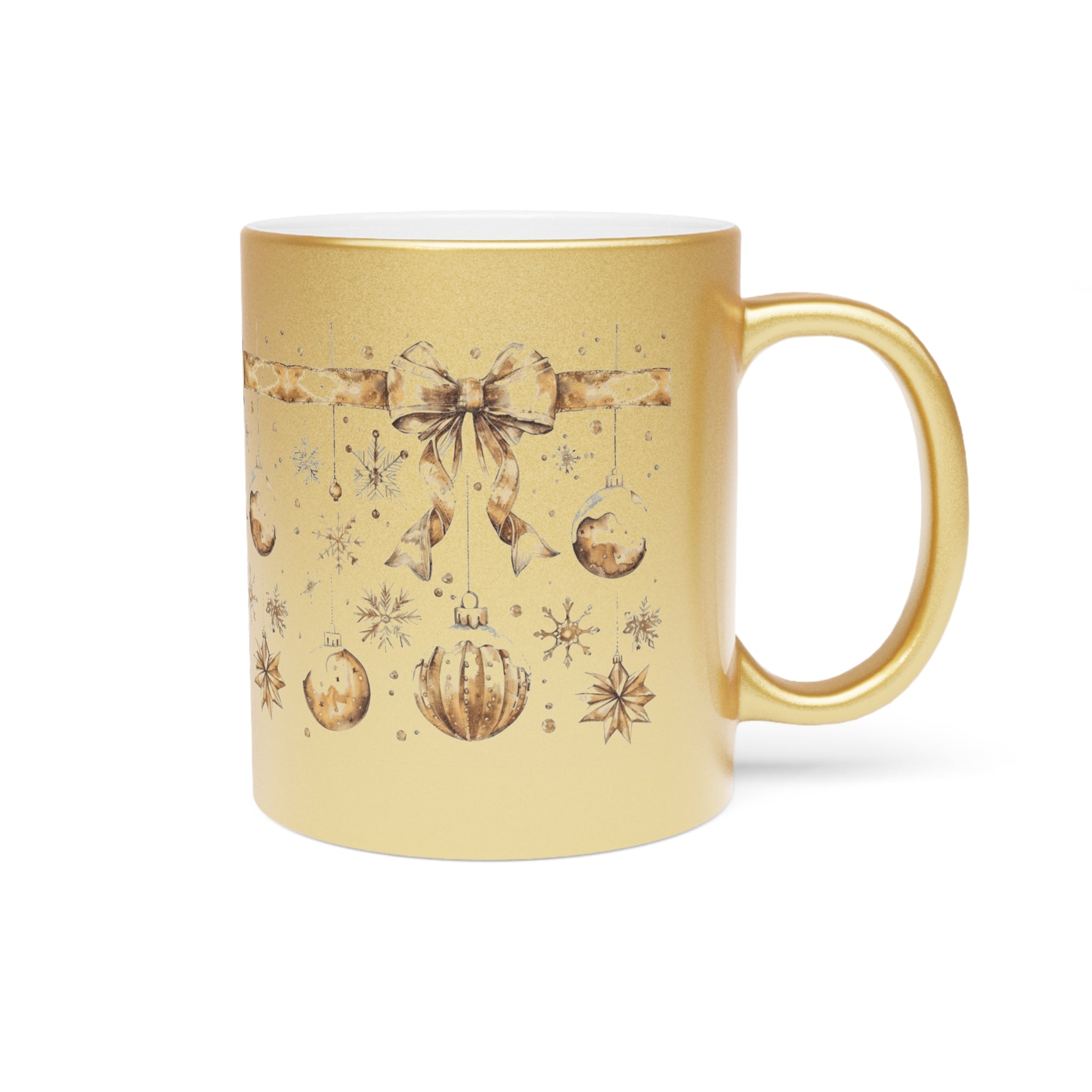 Elegant Holiday Metallic Mug for Coffee LovChristmas Mugs | Holiday Coffee Cups with Festive Quotes & Designsers