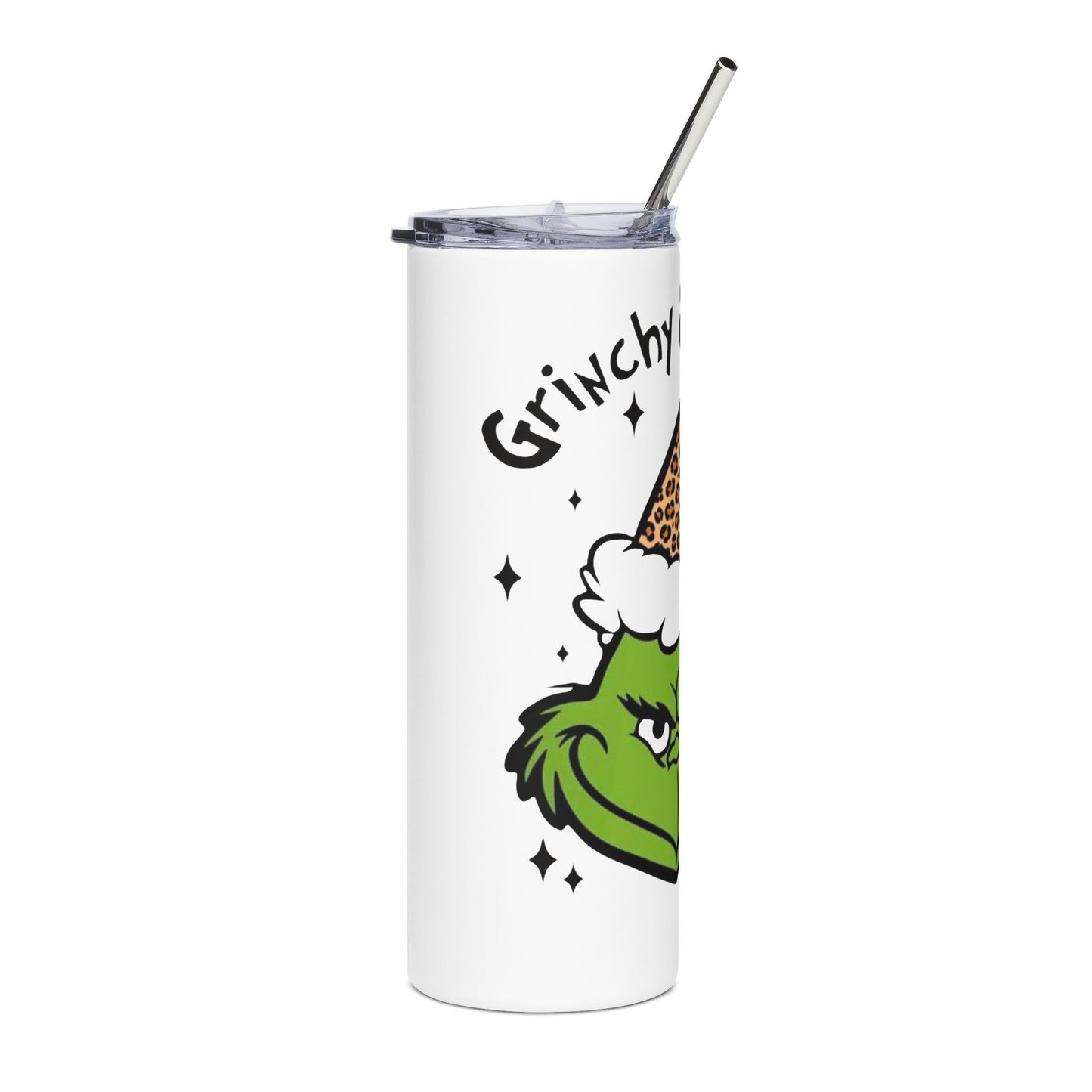 Christmas Design Holiday Grinch Tumbler - 20oz Stainless Steel Beverage Cup