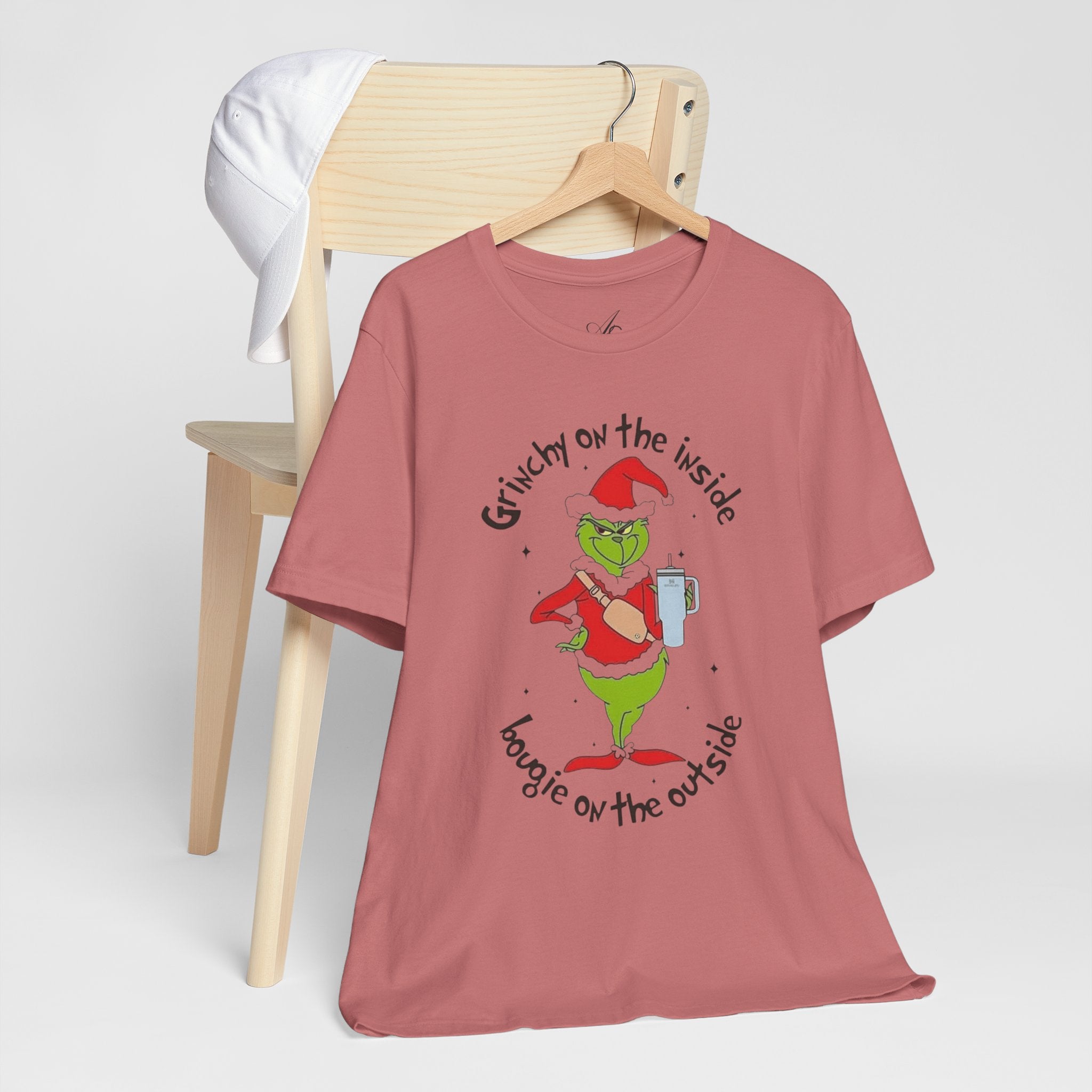 Grinch-Inspired Holiday Tee: 'Grinchy on the Inside, Boogie on the Outside'