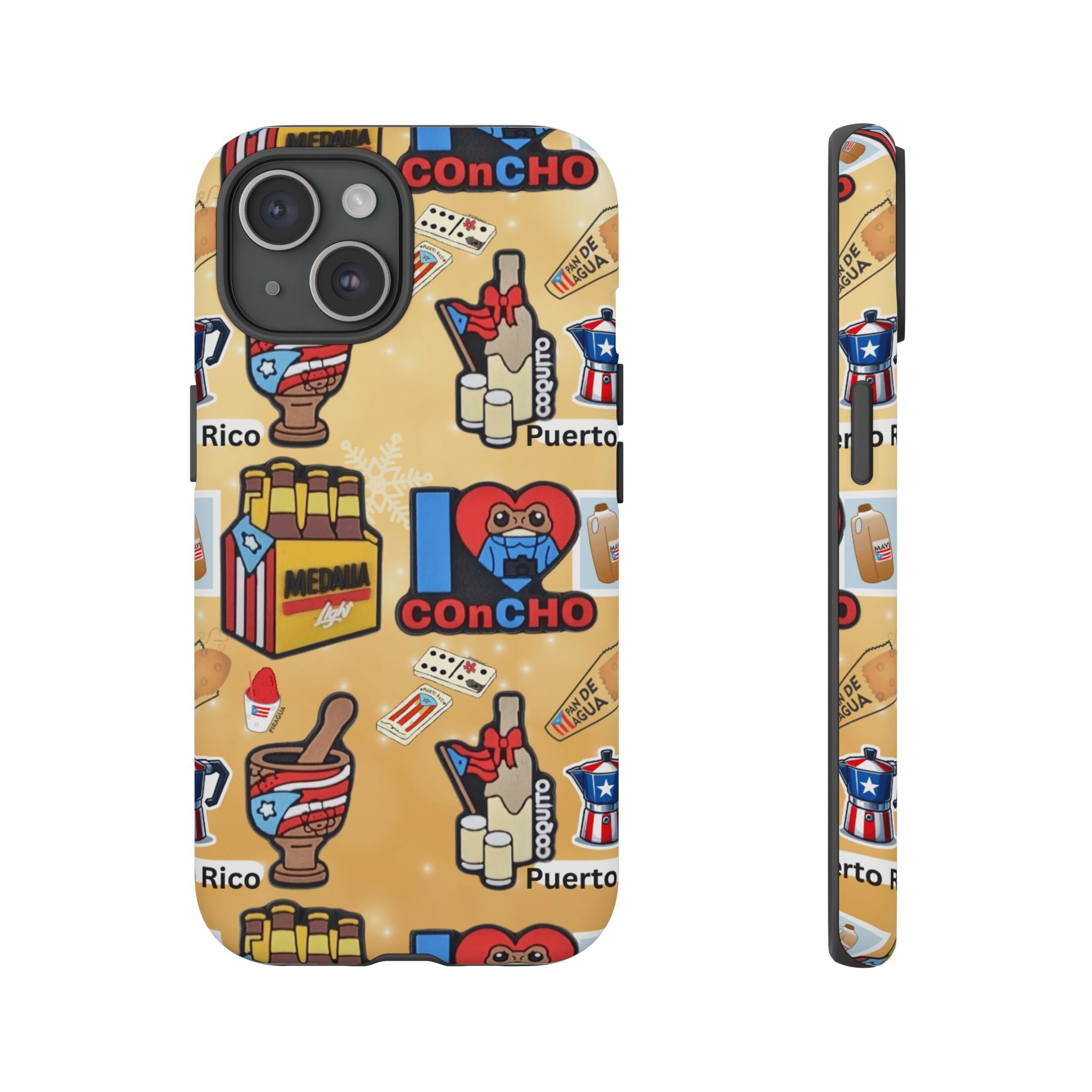 Puerto Rico Sticker Collage Tough Case  ‘I  Concho’ Pattern Phone Case