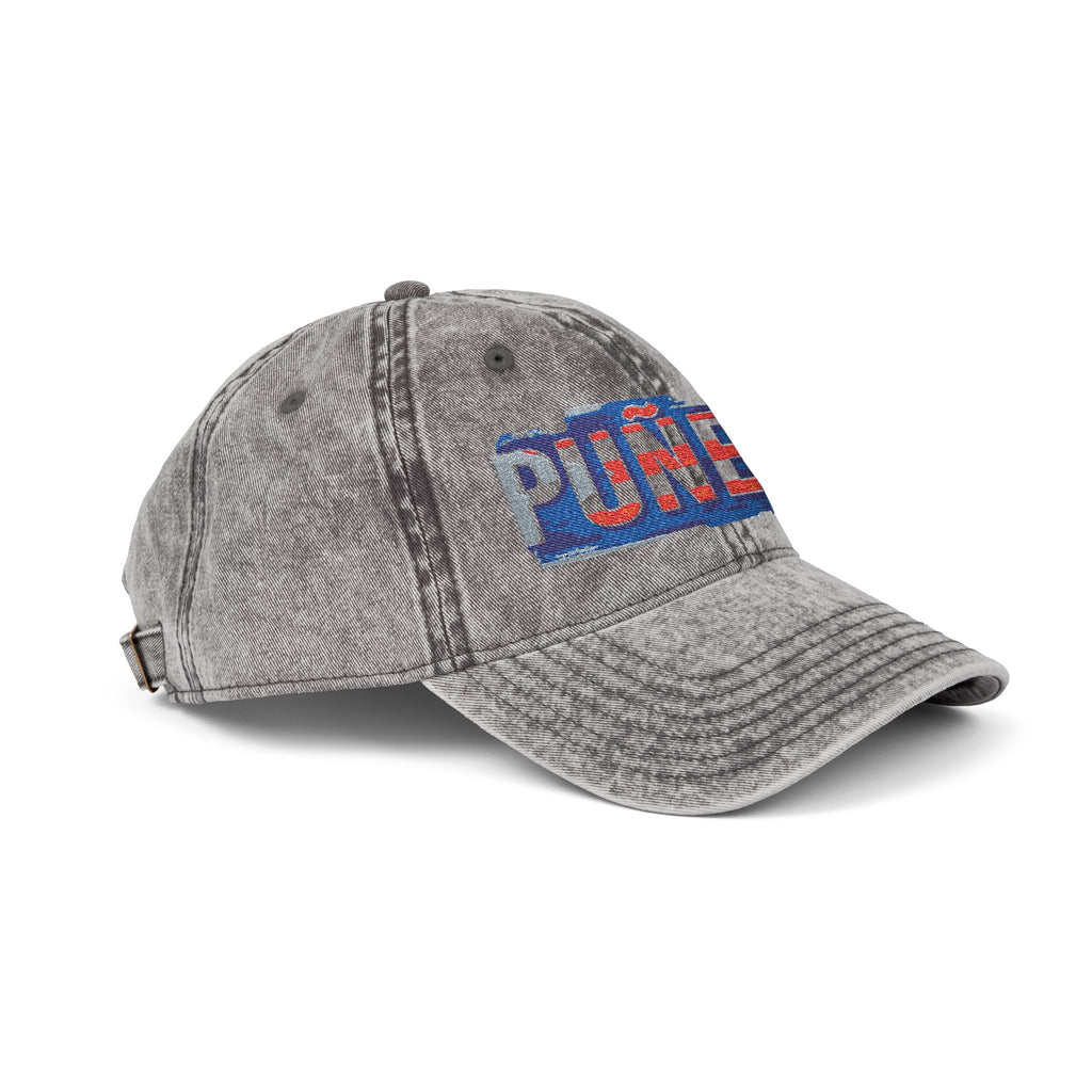 Puerto Rico Pride Knit Hat Vintage Embroidered Cap Puneta Red Hat for Casual Style