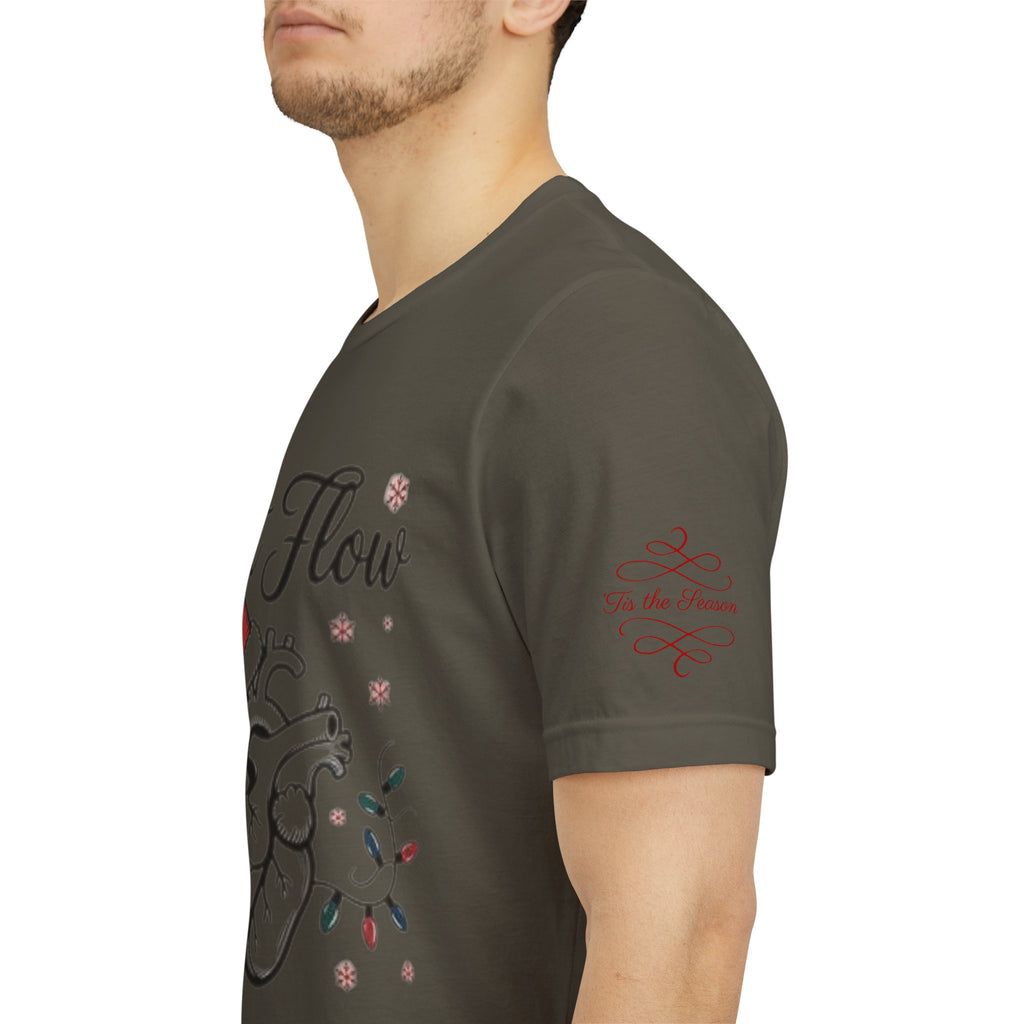 Let It Flow Heart Tee  Christmas Anatomical Heart Shirt