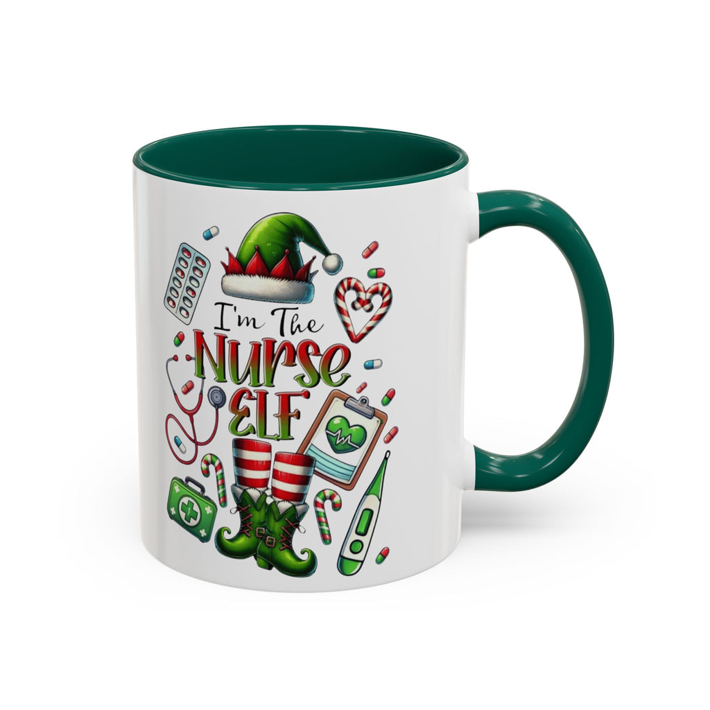 Nurse Elf Coffee Mug — Christmas Medical Holiday Gift (11oz & 15oz) Medical Christmas Mug