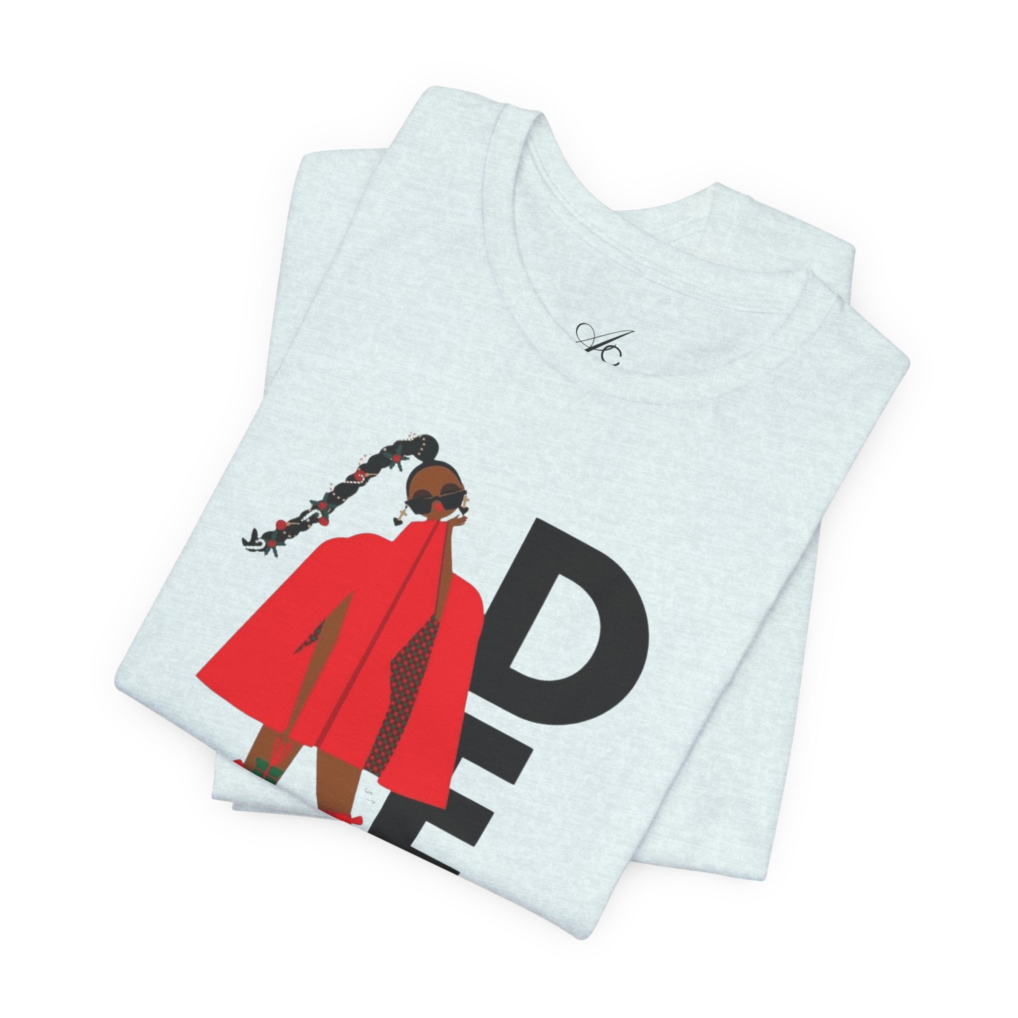 December Fashion Tee  Red Coat Model Graphic Shirt