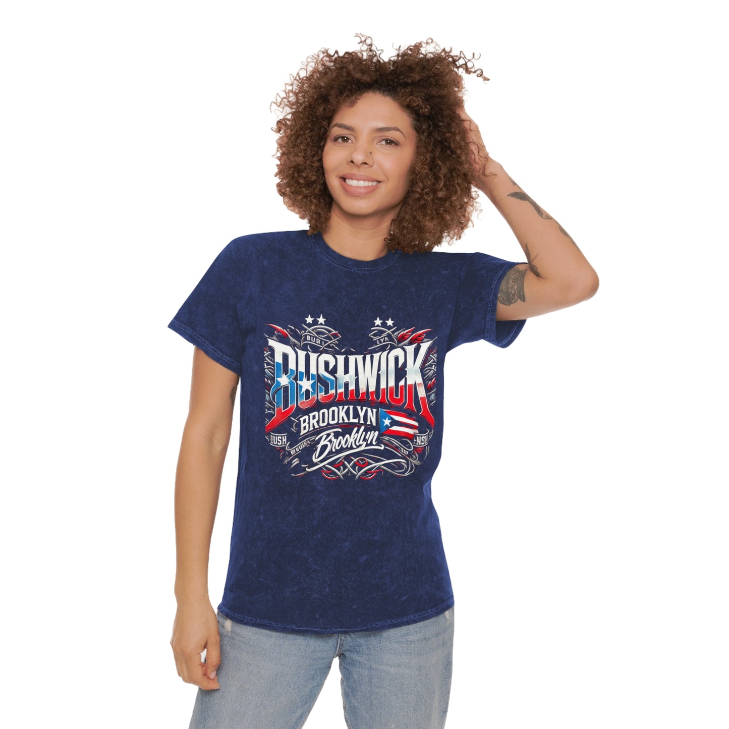 🇵🇷 Bold, Boricua, and Born to Represent Brooklyn Bushwick Vintage Tee | Unisex Mineral Wash T-Shirt, Streetwear, Graphic Tee, Urban Fashion, Casual Wear