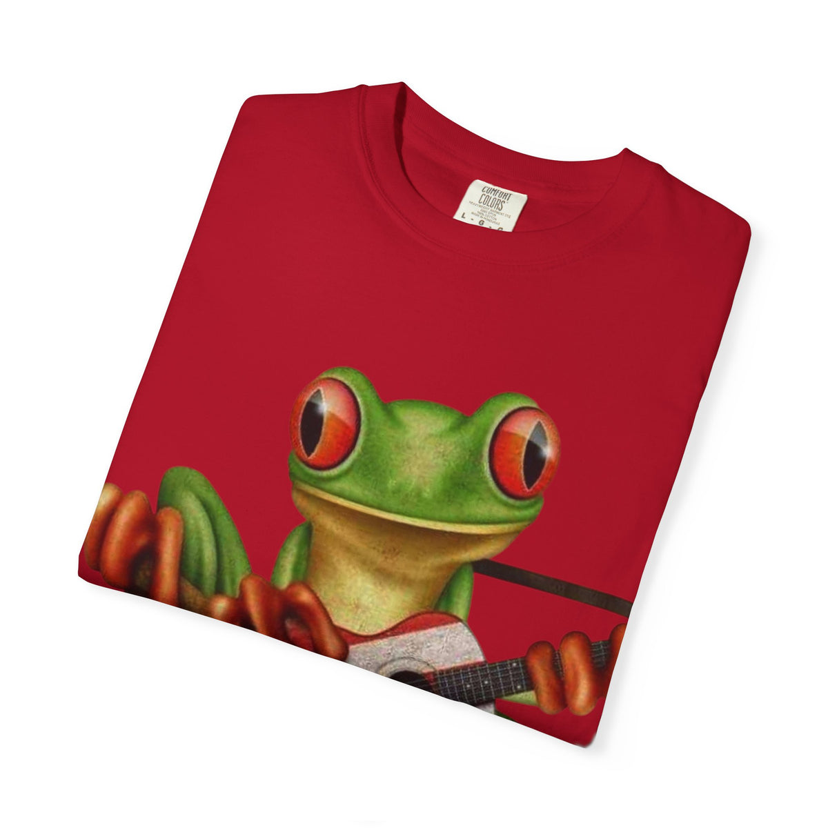 Where Boricua Meets Funky Guitar Frog T-Shirt, , Music Lover Gift, Cool Animal T-Shirt, Summer Style, Lightweight Apparel