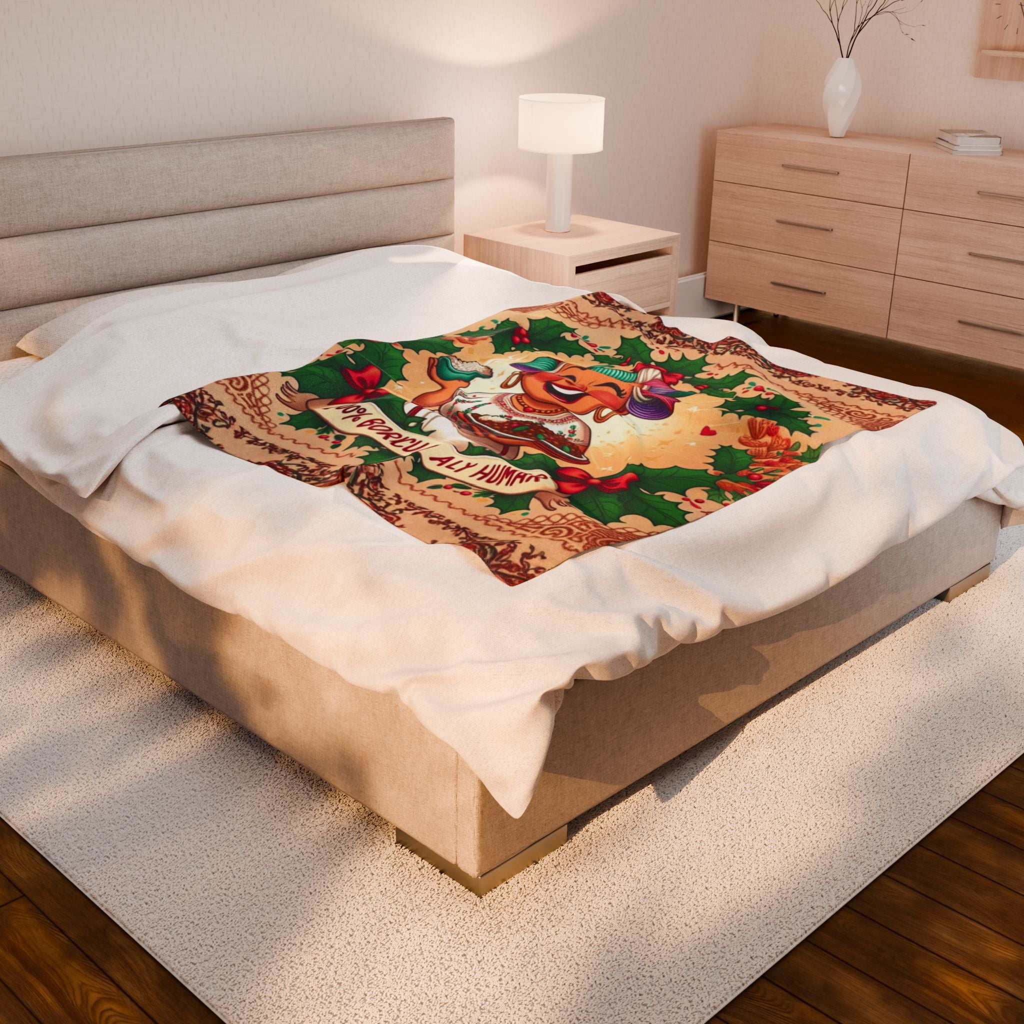 Loving blanket made just for GrandmaVelveteen Plush Blanket  100% Boricua Holiday Kitchen Mama Design