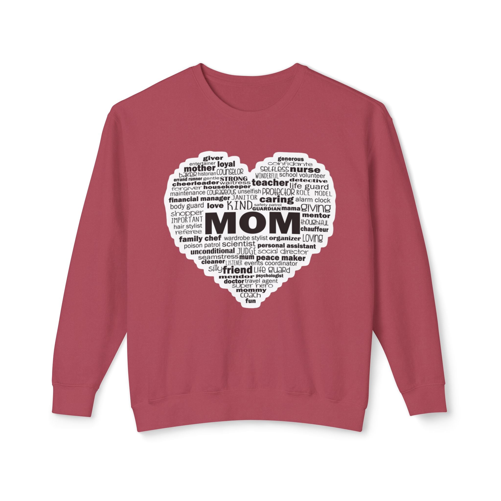 Mom Word-Cloud Heart Sweatshirt  Mother's Day Gift