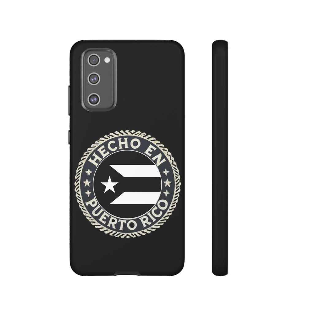 Hecho en Puerto Rico Phone Case  Puerto Rican Flag Emblem Tough Protective Cover