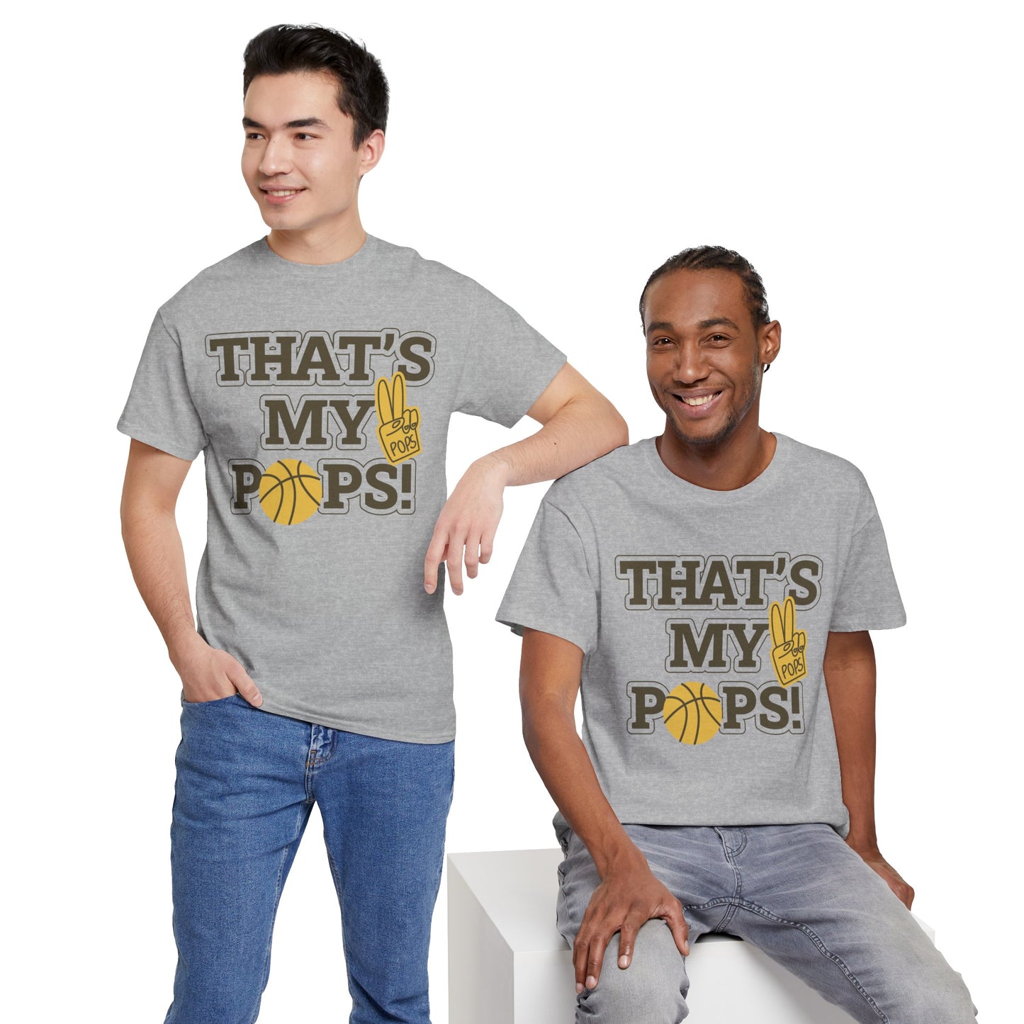 Basketball Dad Tee, Unisex Heavy Cotton T-Shirt for Father's Day, Sports Gift, Father's Day Gift, Family Tee, Casual Wear