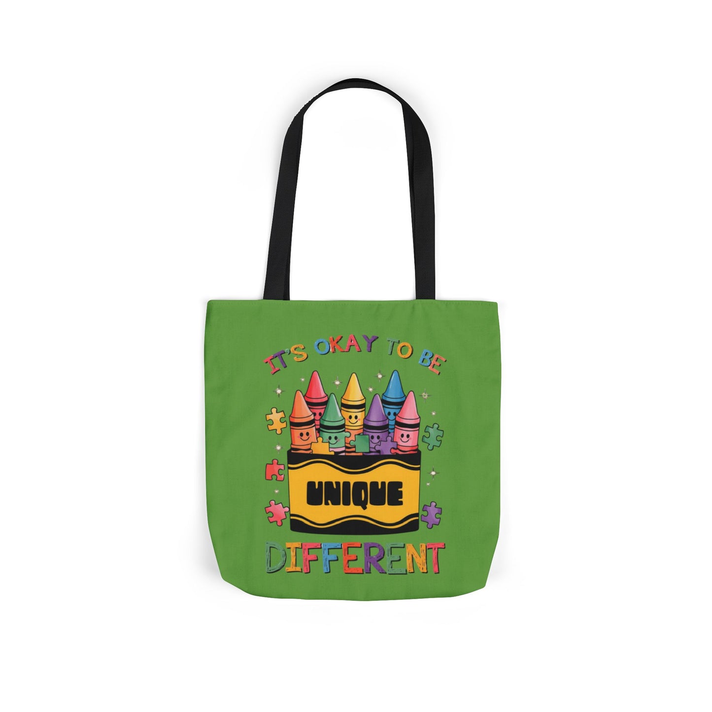 Autism Awareness & Pride Collection Unique Canvas Tote Bag with Colorful Castle Design