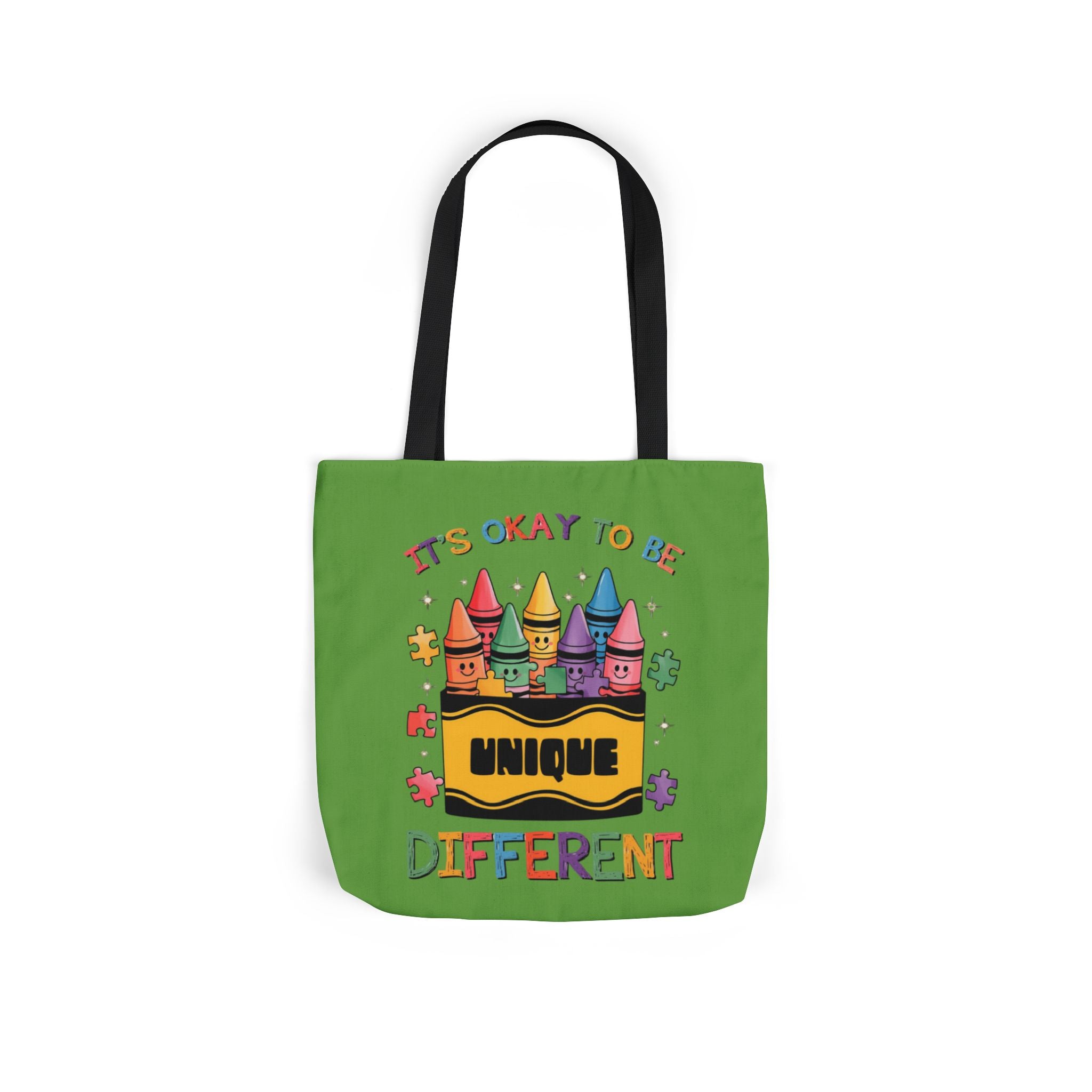 Autism Awareness & Pride Collection Unique Canvas Tote Bag with Colorful Castle Design