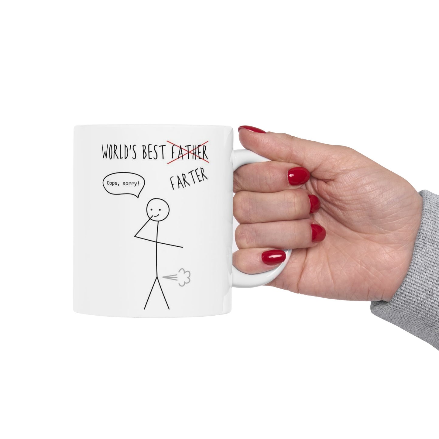 Funny Coffee Mug - Best Gift for Dad, Cute Ceramic Tumbler for Father's Day, Humorous Tea Cup, Birthday Gift for Him, Office Mug