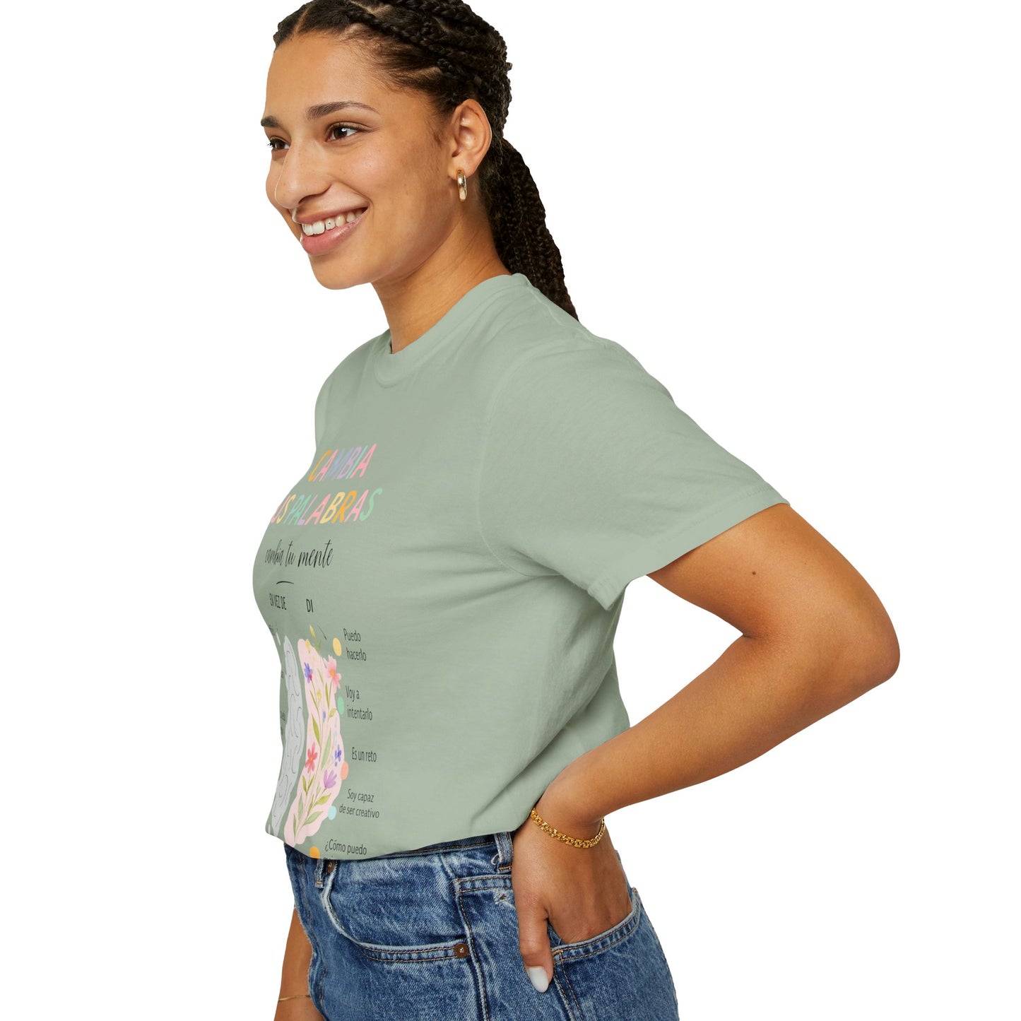 Cambia Tus Palabras Floral Positivity T-Shirt