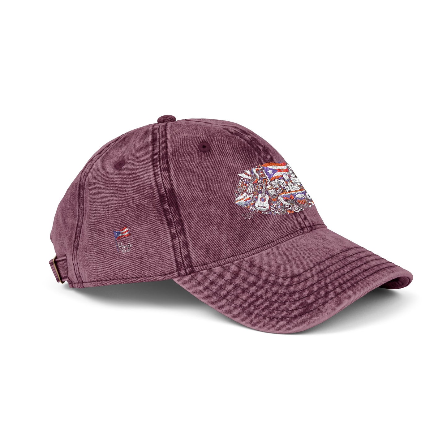Vintage Embroidered Dad Cap – Unisex Cotton Hat with Distressed Look, Adjustable Fit, Classic Everyday Style