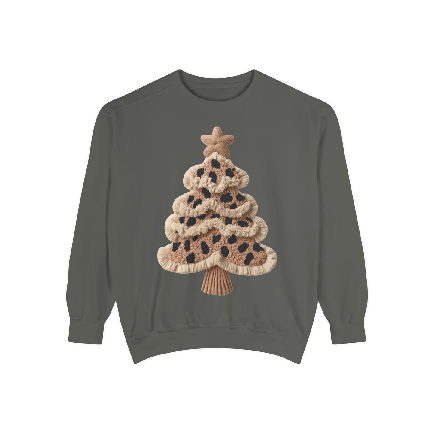 Leopard Knit Christmas Tree Sweatshirt unique festive designs and joyful