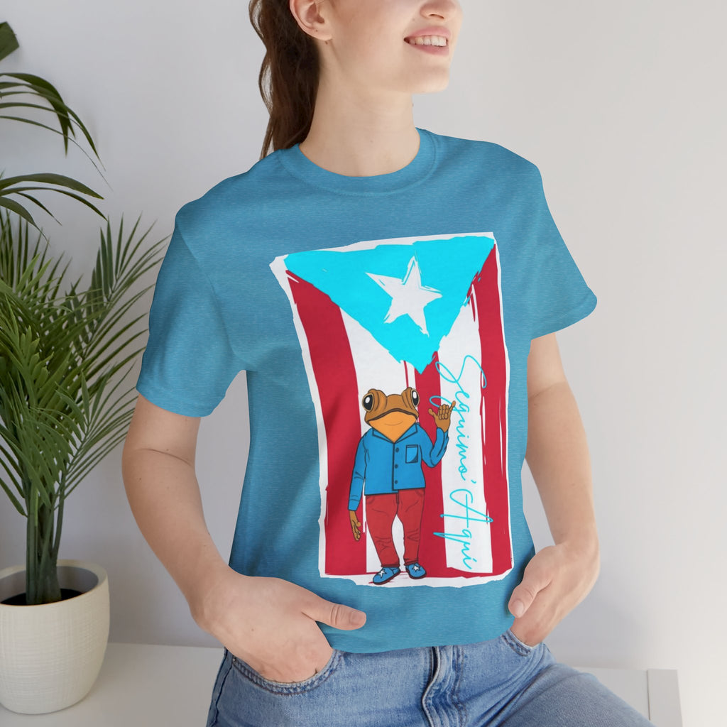 Puerto Rican Coqui Flag T‑Shirt  Boricua Pride Tee