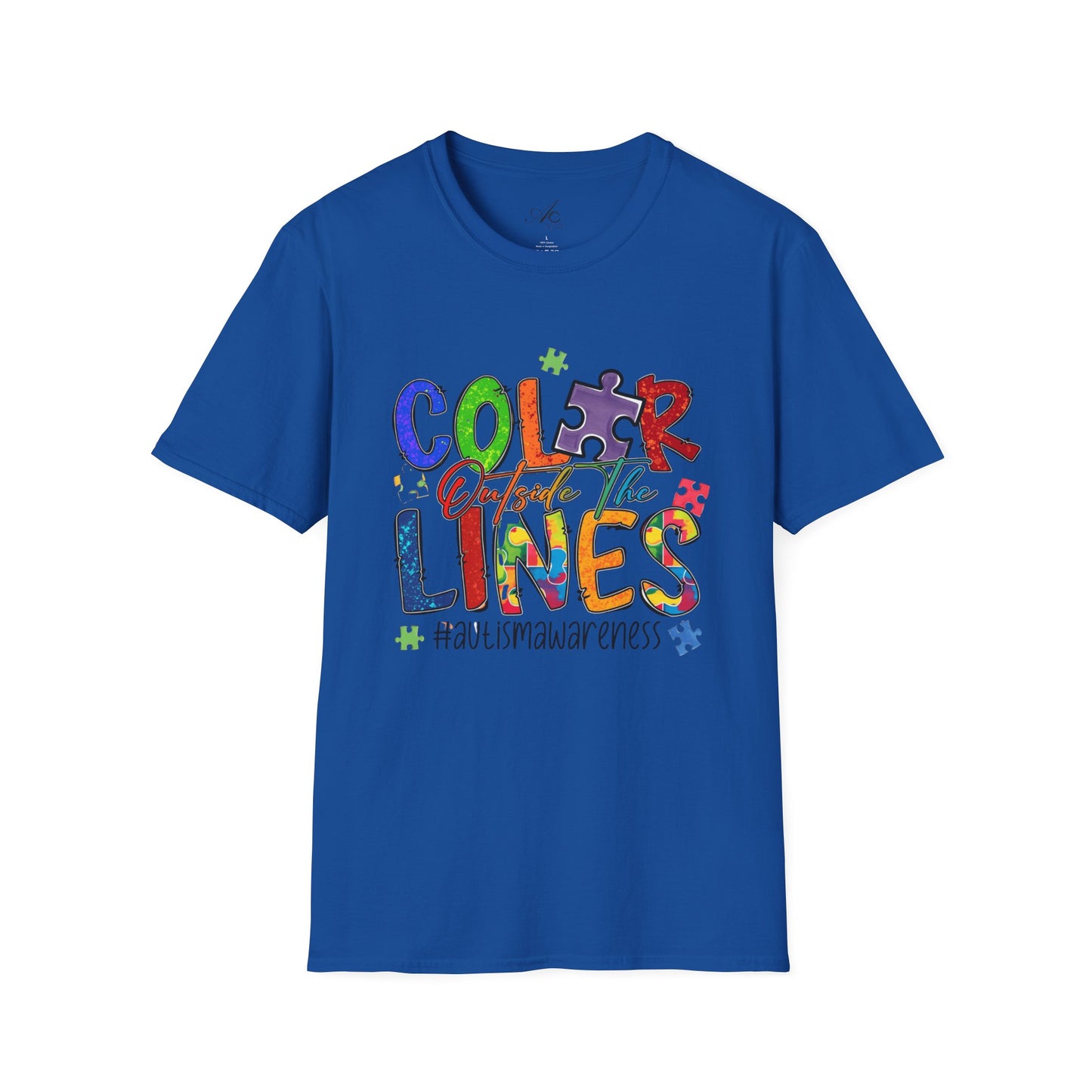 Color Outside the Lines Unisex T-Shirt for Autism Awareness