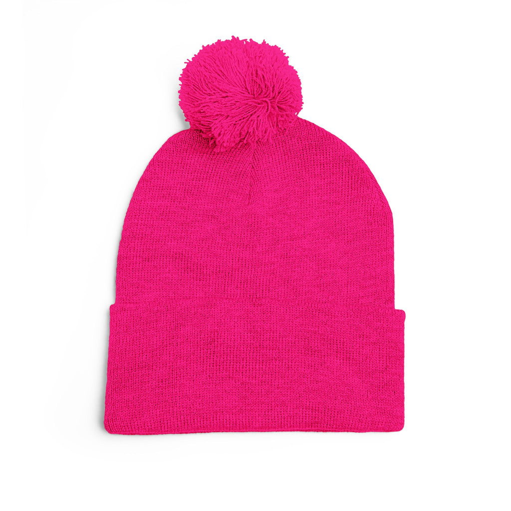 Toy Story Embroidered Pom-Pom Knit Cap Humor Cuffed Beanie – Warm, Soft & Sassy Winter Hat