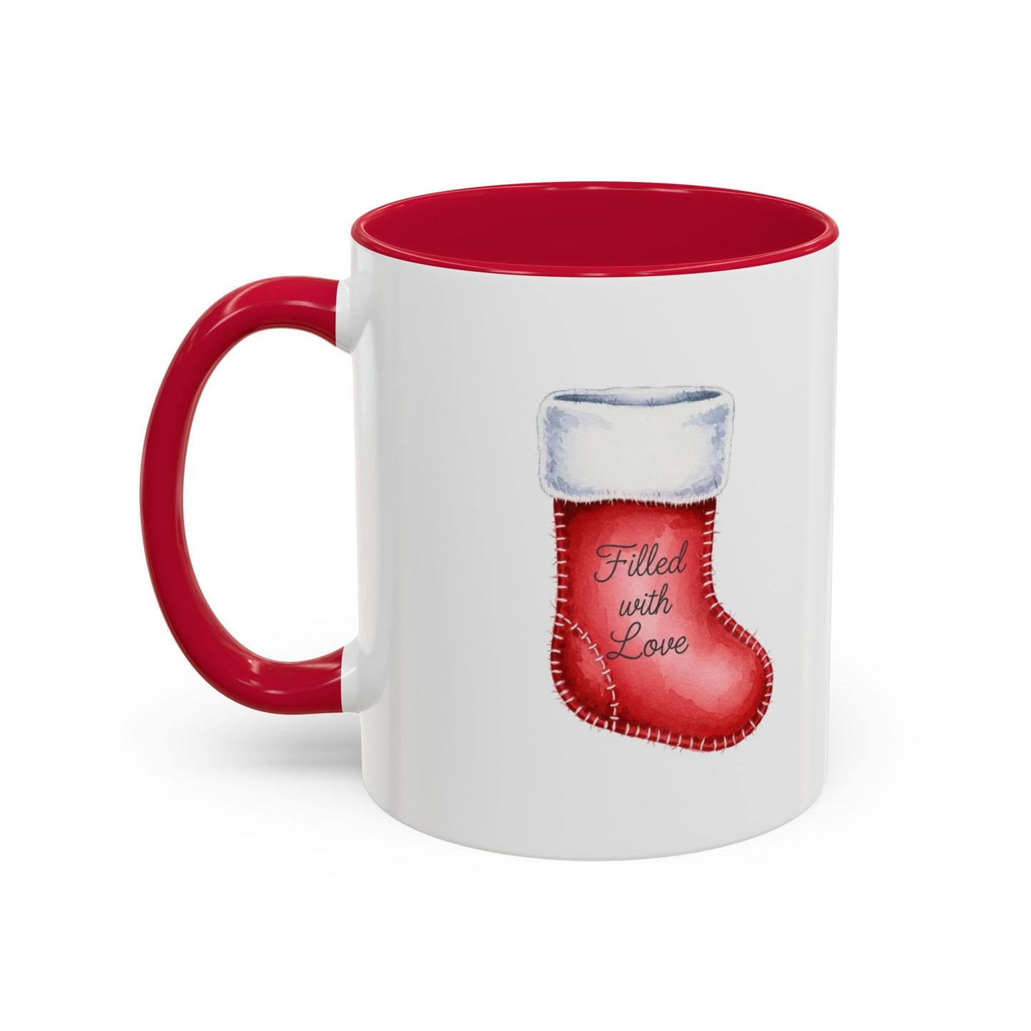Holiday Mugs Christmas Gift Ideas Hot Cocoa & Coffee Cup Designs Filled with Love - Colorful 11oz & 15oz