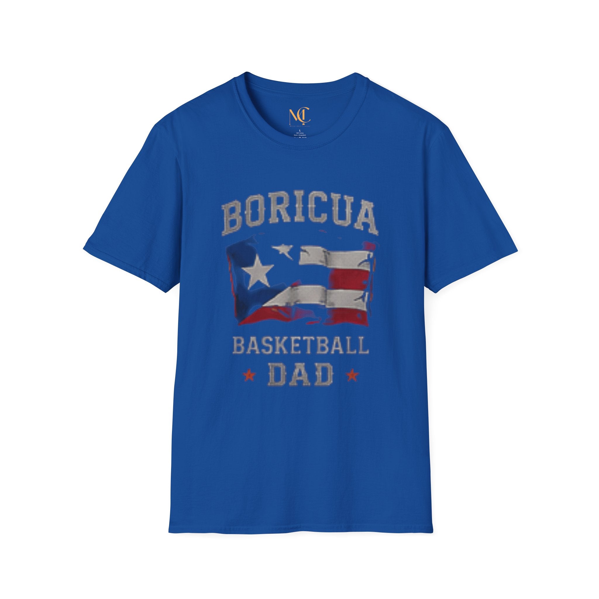 Boricua Basketball Dad T-Shirt — Puerto Rican Flag Pride Tee