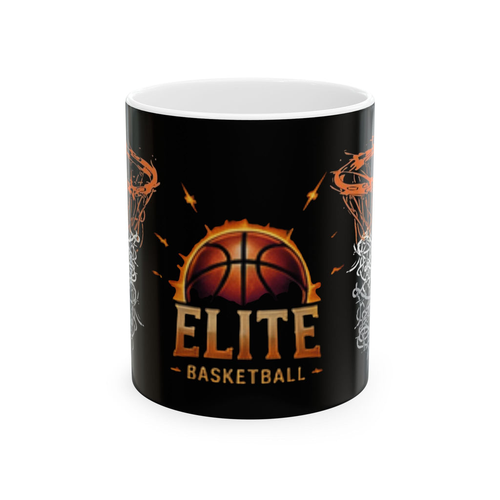 Elite Basketball Ceramic Mug – Fiery Basketball Team Coffee Cup (11oz & 15oz)