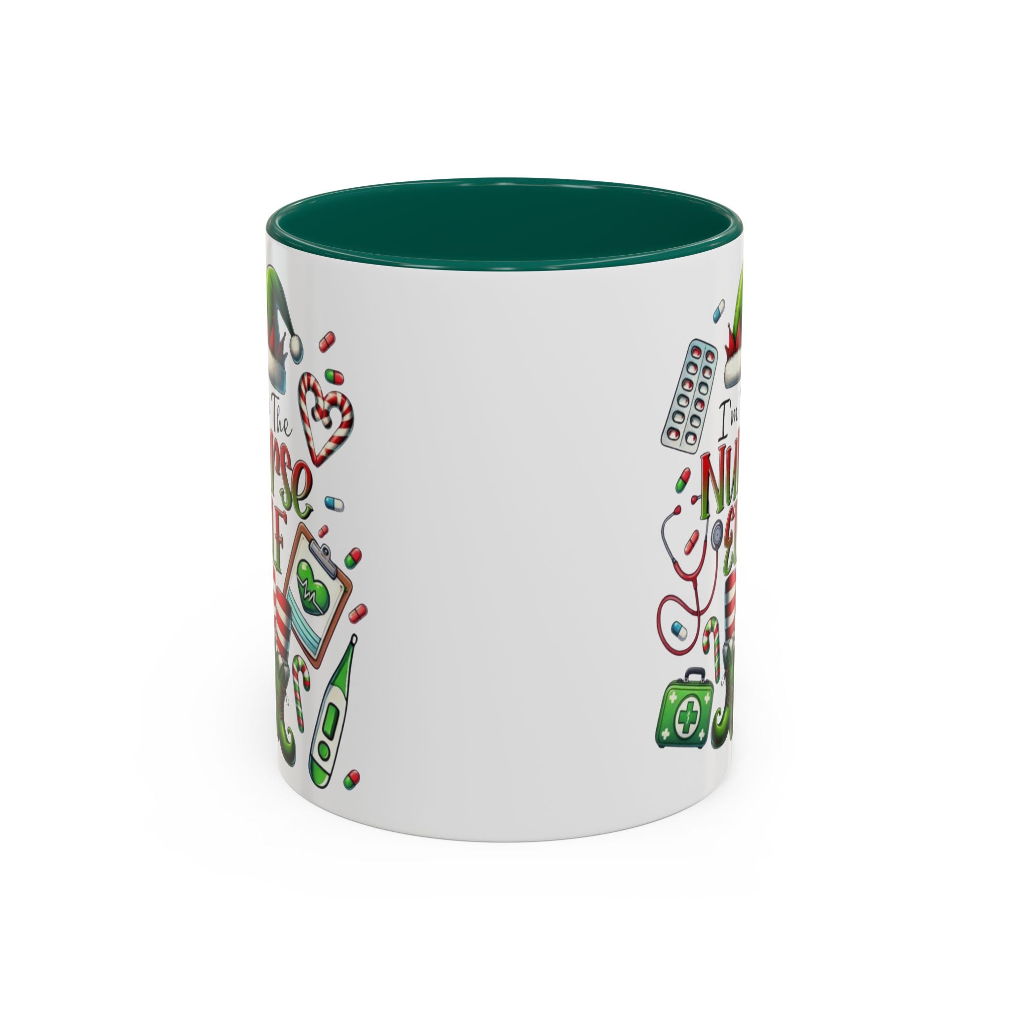 Nurse Elf Coffee Mug — Christmas Medical Holiday Gift (11oz & 15oz) Medical Christmas Mug