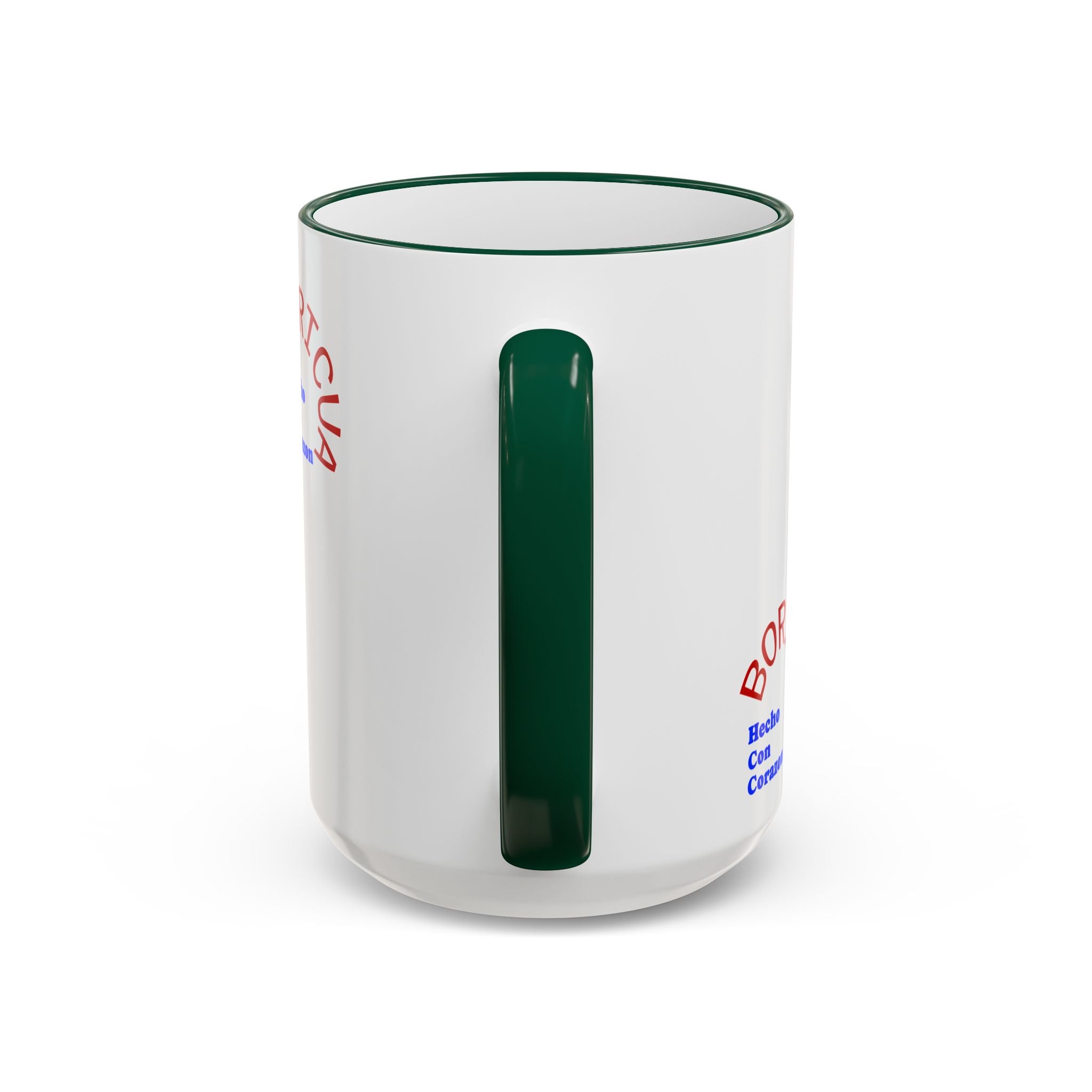 Puerto Rico Flag Heart Accent Rim Mug — Patriotic Coffee Cup (11oz/15oz)