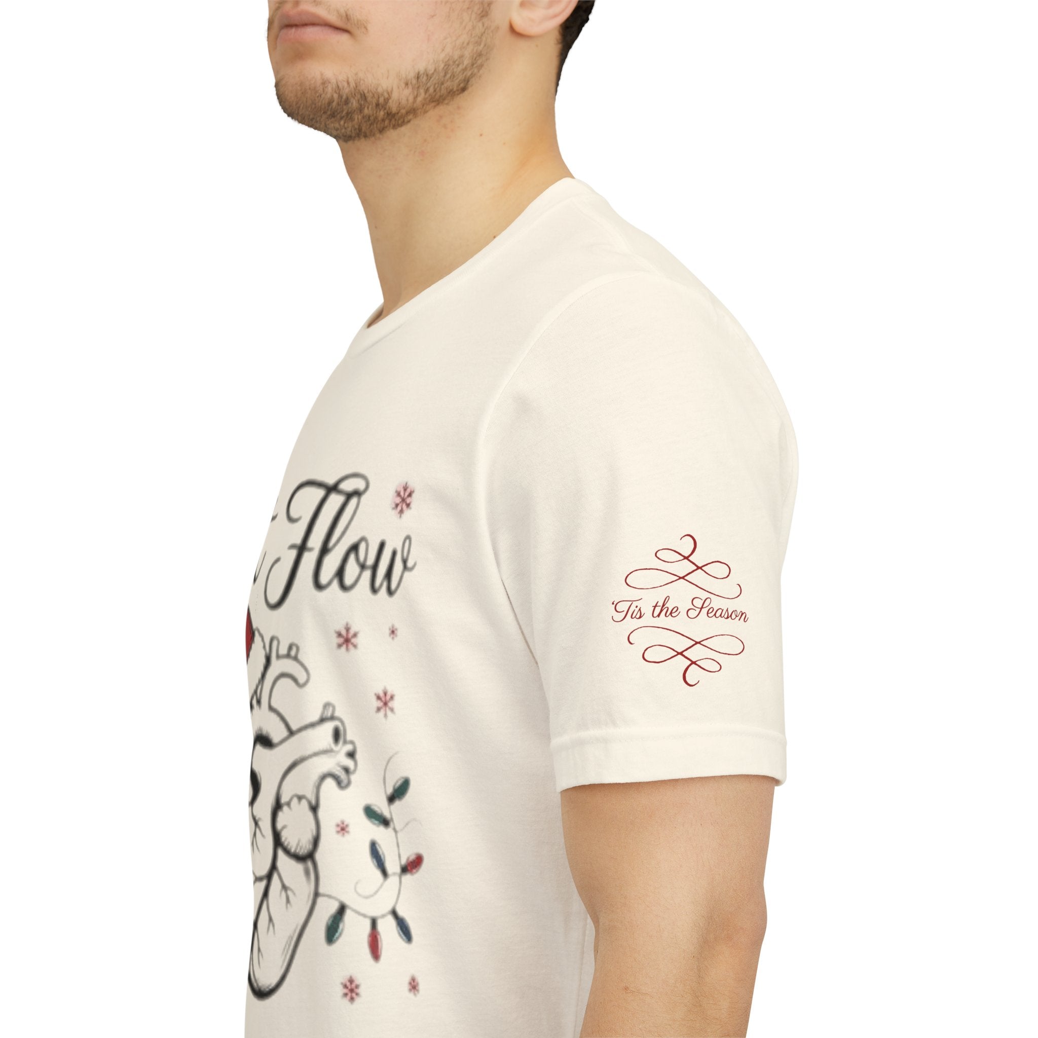 Let It Flow Heart Tee  Christmas Anatomical Heart Shirt
