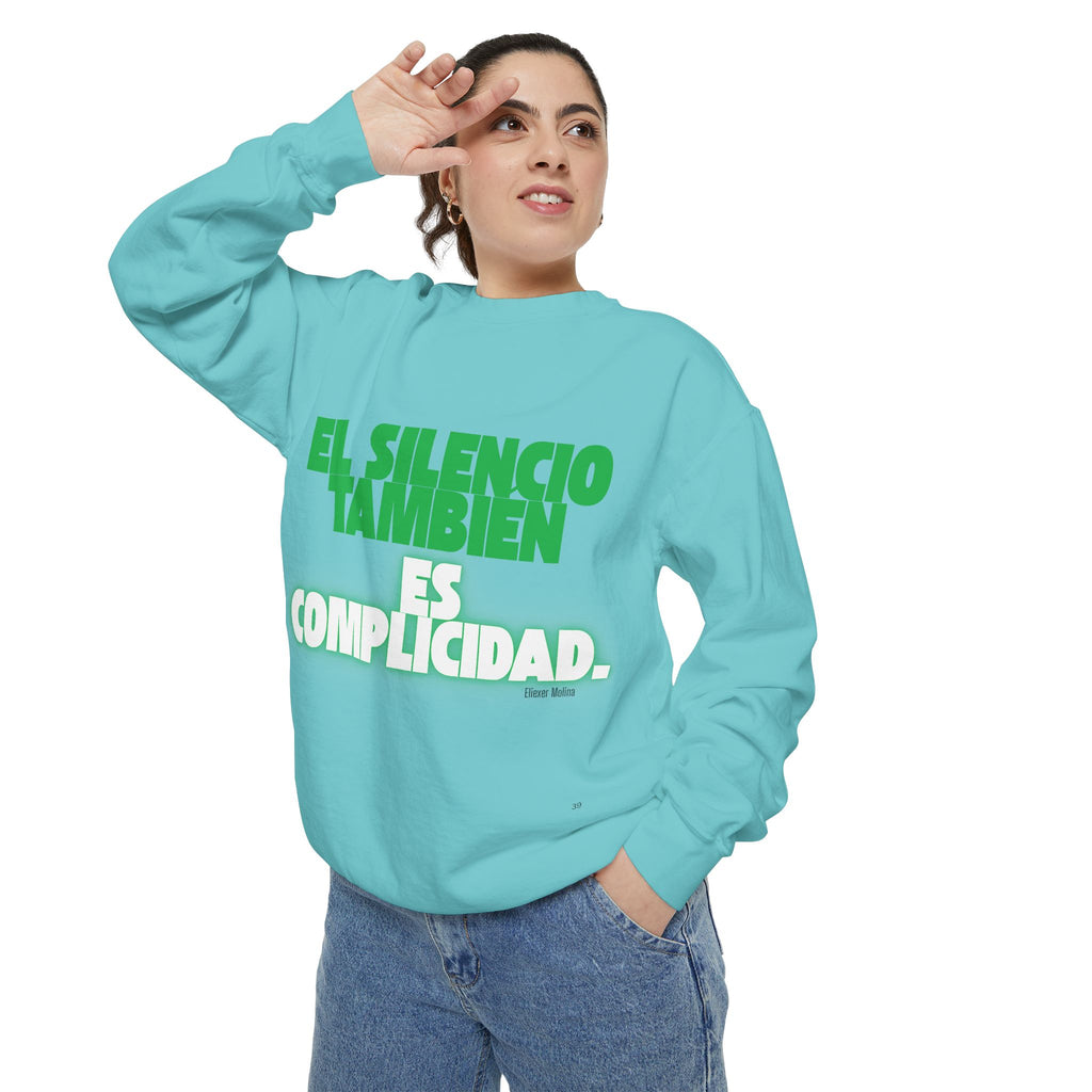Sweatshirt  "El silencio también es complicidad" Spanish Protest Crewneck