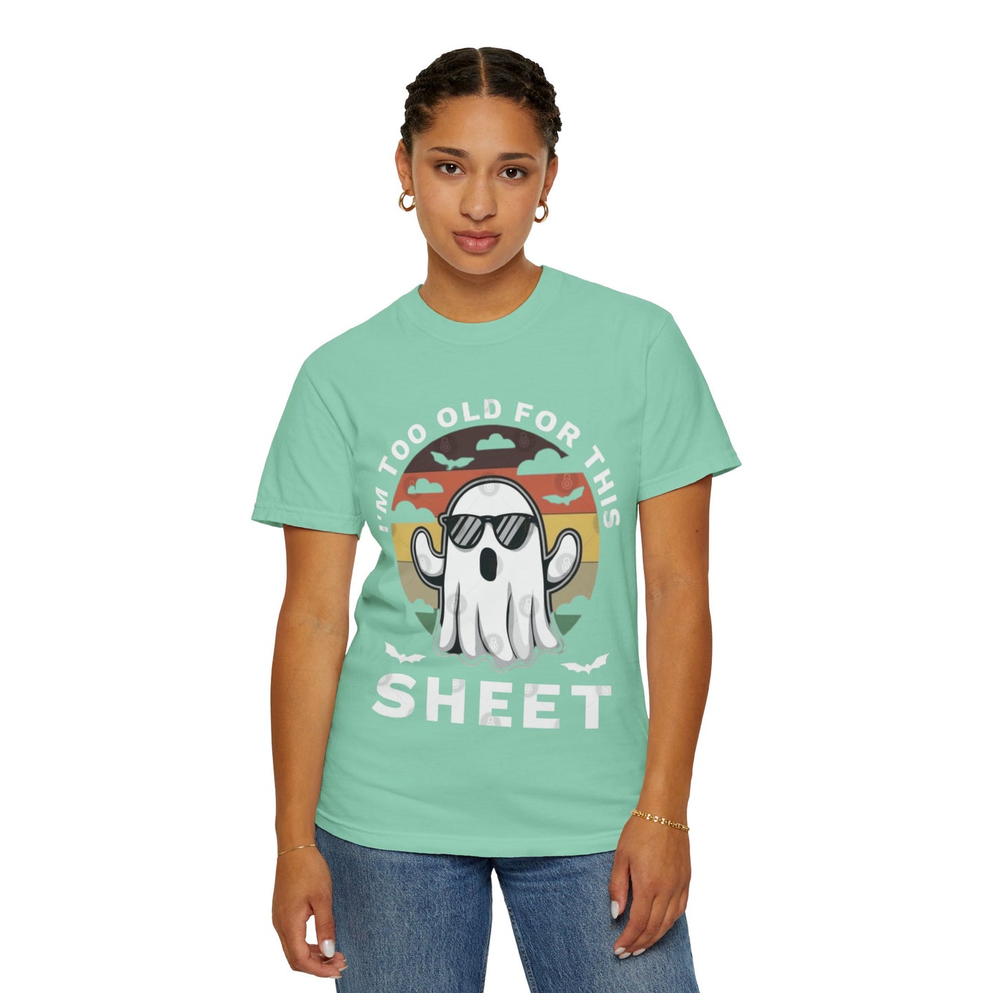Ghostly Humor Unisex T-Shirt, Relaxed Vintage Tee, Halloween Apparel, Fun Gift, Casual Outfit, Quirky Statement Shirt, Ghost Sheet T-shirt
