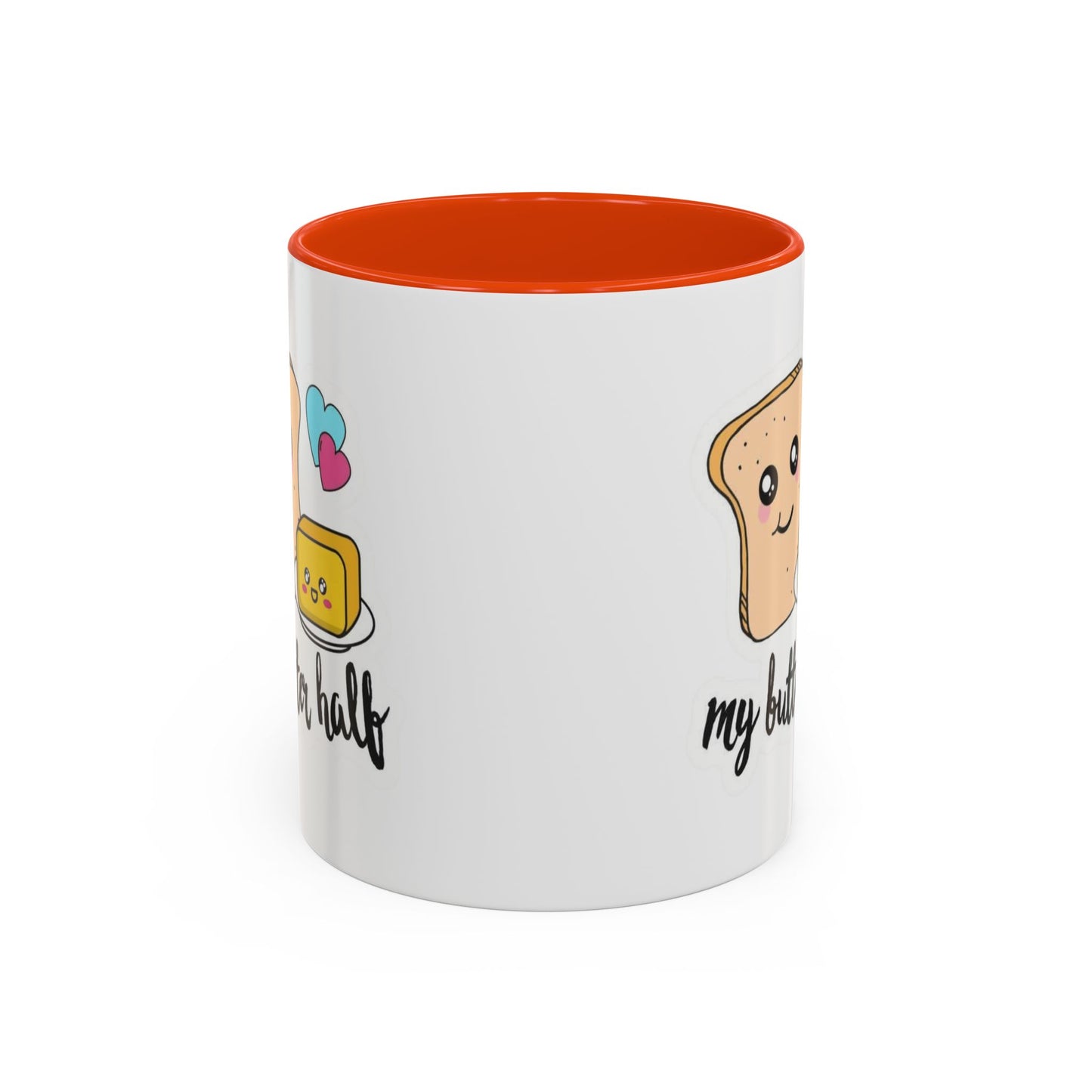 Motivational & Funny Quote Mugs Uplifting Coffee Cup Gifts Cute Foodie Relationship Mug My Butter Half Design, Colorful 11oz & 15oz