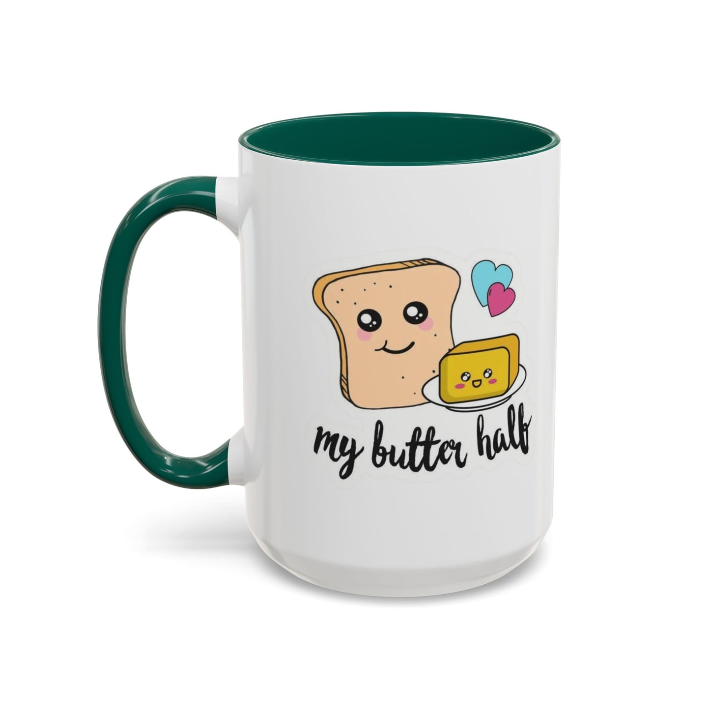 Motivational & Funny Quote Mugs Uplifting Coffee Cup Gifts Cute Foodie Relationship Mug My Butter Half Design, Colorful 11oz & 15oz
