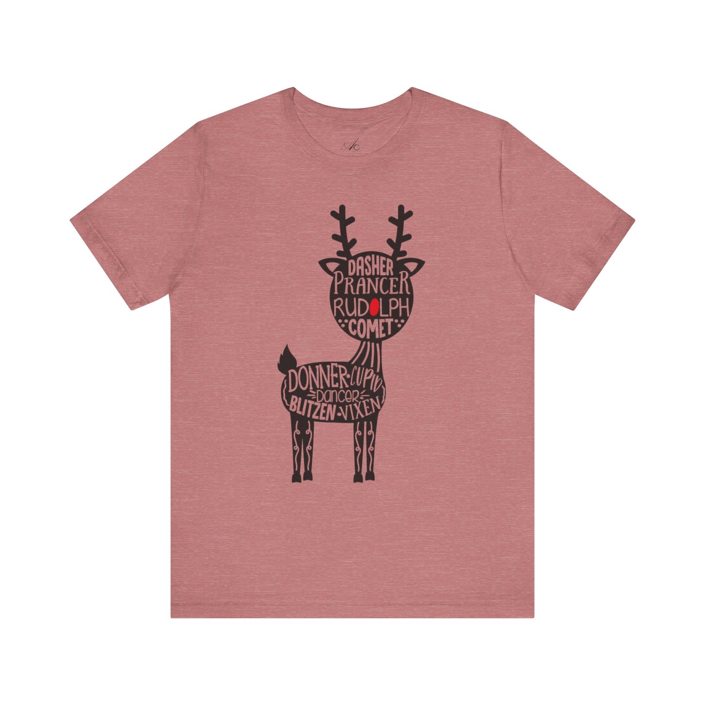 Christmas Reindeer Graphic Tee - Unisex Jersey Short Sleeve Shirt