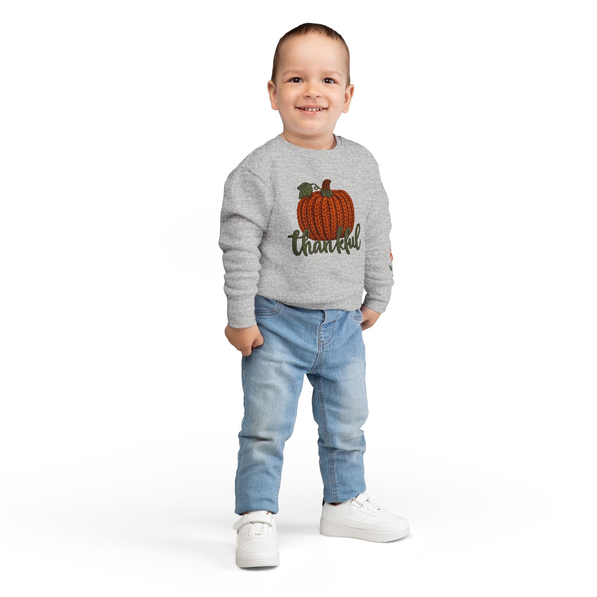 Toddler Sweatshirt  "Thankful" Pumpkin Fall Pullover