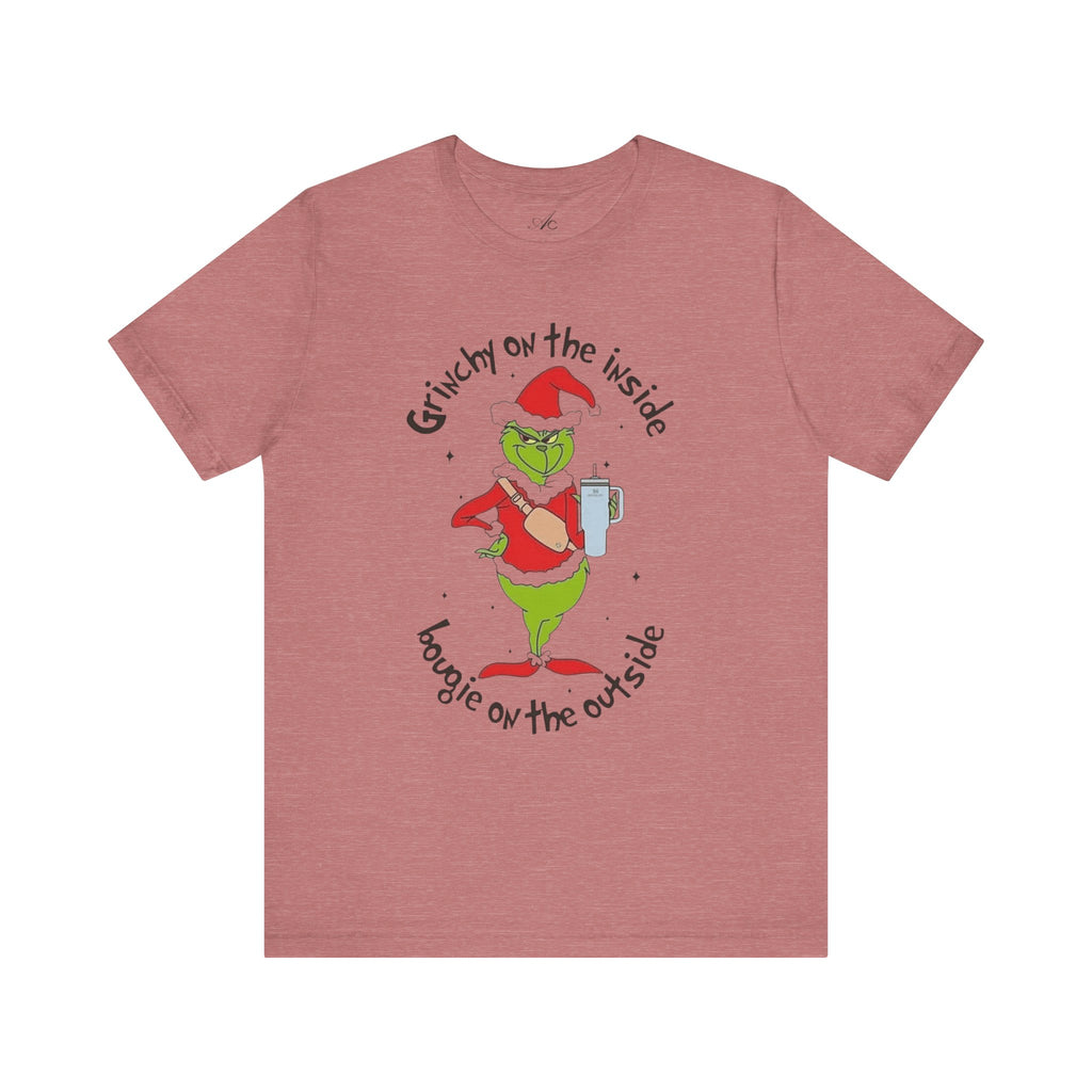 Grinch-Inspired Holiday Tee: 'Grinchy on the Inside, Boogie on the Outside'