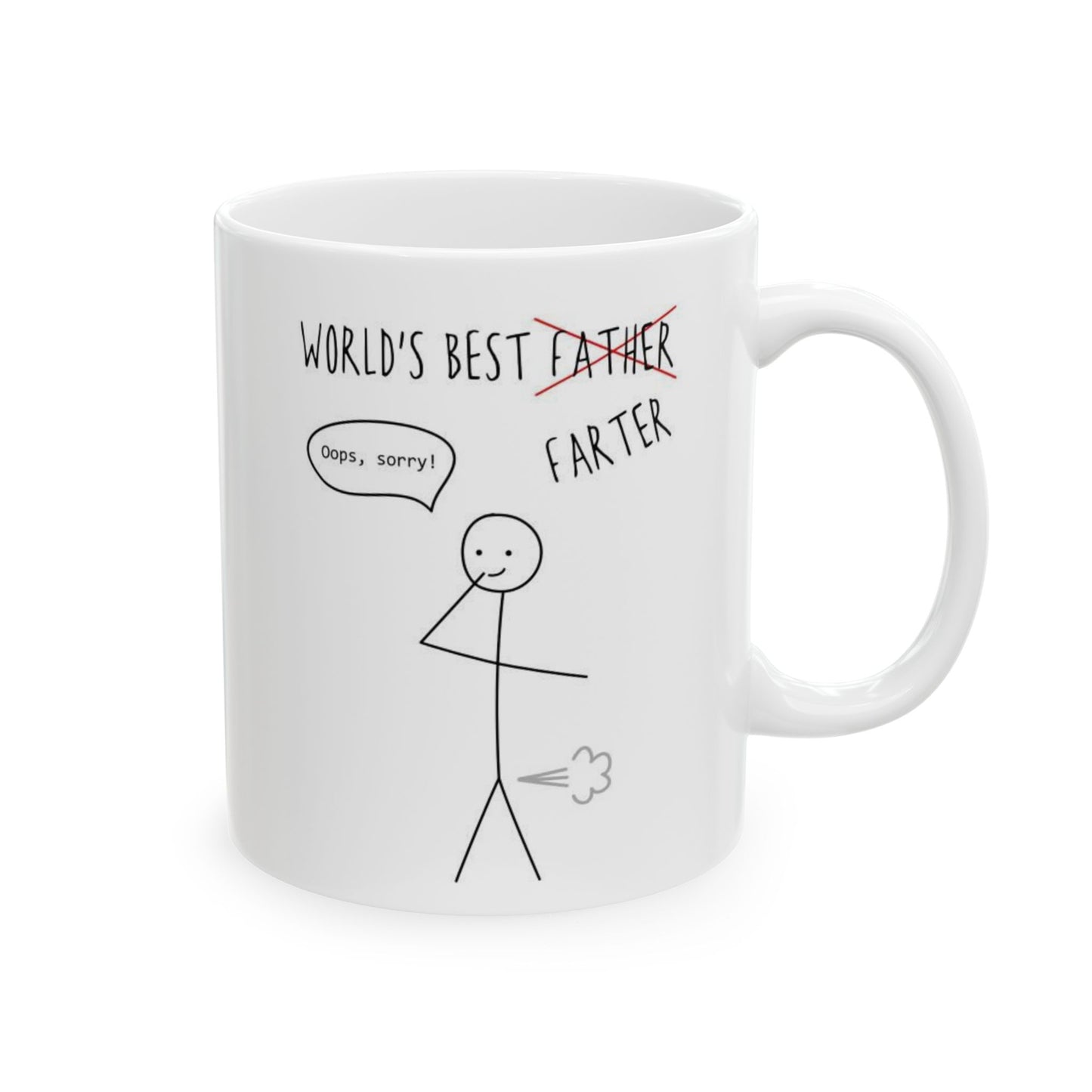 Funny Coffee Mug - Best Gift for Dad, Cute Ceramic Tumbler for Father's Day, Humorous Tea Cup, Birthday Gift for Him, Office Mug