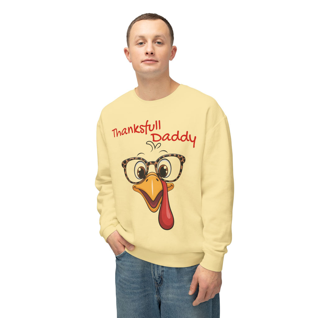 Thanksgiving Turkey 'Thankstfull Daddy' Crewneck Sweatshirt Fall T-Shirts and Sweatshirts Collection
