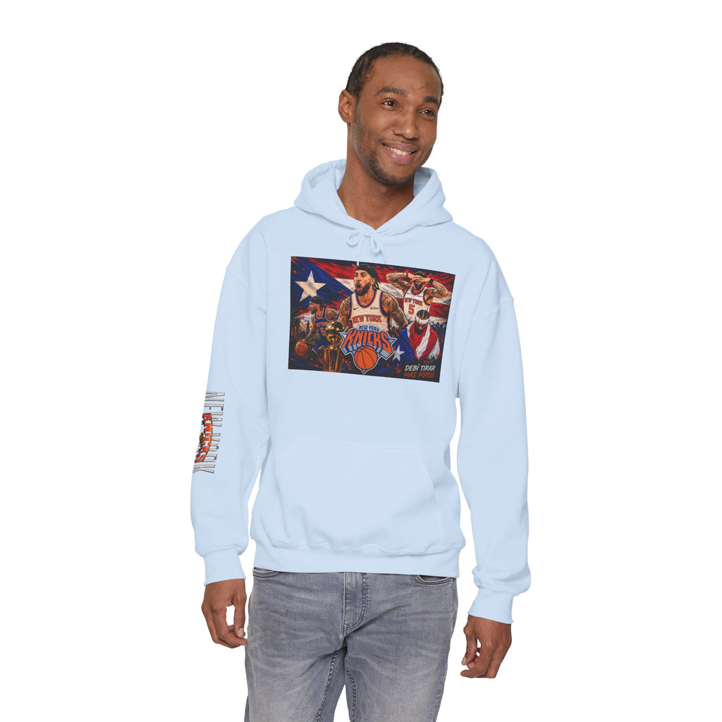 NY-K Retro Player Collage Hoodie — Basketball Fan Sweatshirt