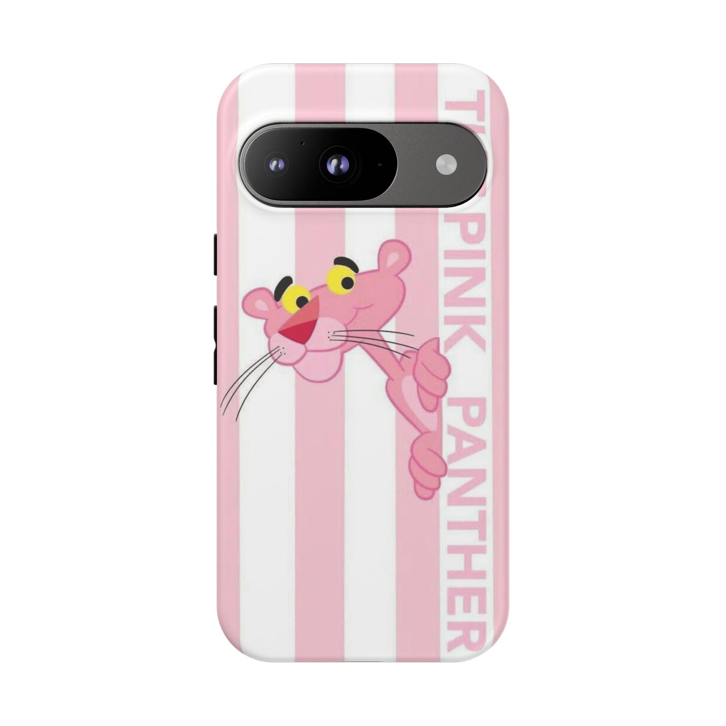 Pink Panther Tough Case Retro Striped Phone Case with "The Pink Panther" Design