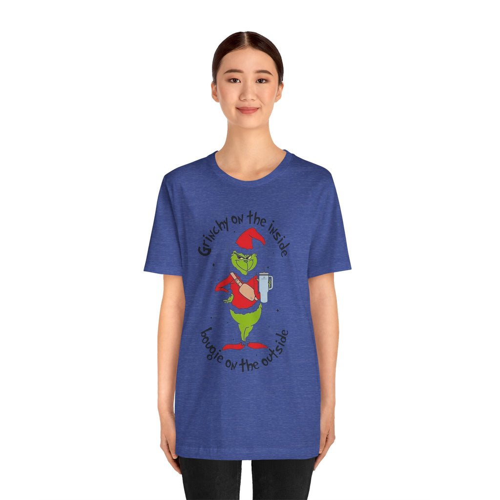 Grinch-Inspired Holiday Tee: 'Grinchy on the Inside, Boogie on the Outside'
