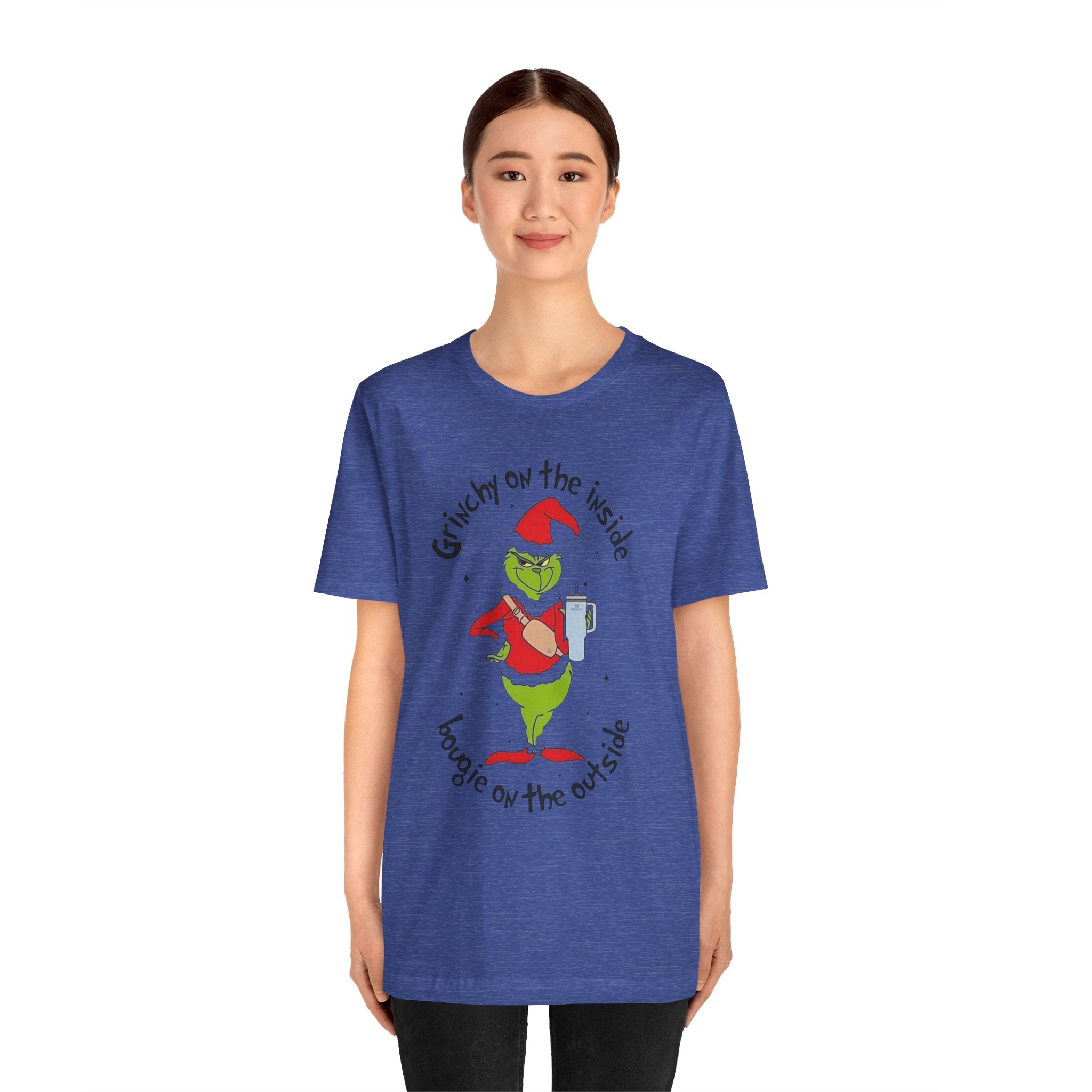 Grinch-Inspired Holiday Tee: 'Grinchy on the Inside, Boogie on the Outside'