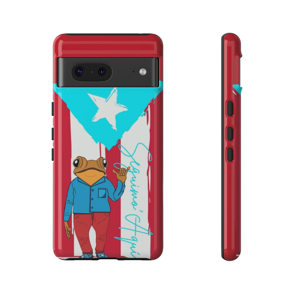 Puerto Rican Flag Frog Design ("Señorita Hops")Phone Case Isla del Encanto Phone Case – Puerto Rican Style
