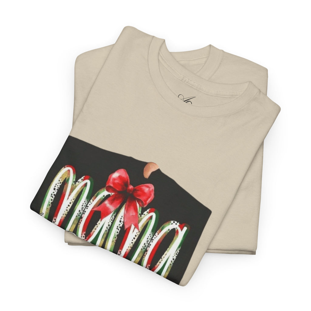Festive Mama Tee, Cozy Holiday Shirt, Gift for Mom, Christmas T-Shirt, Unisex Cotton Tee