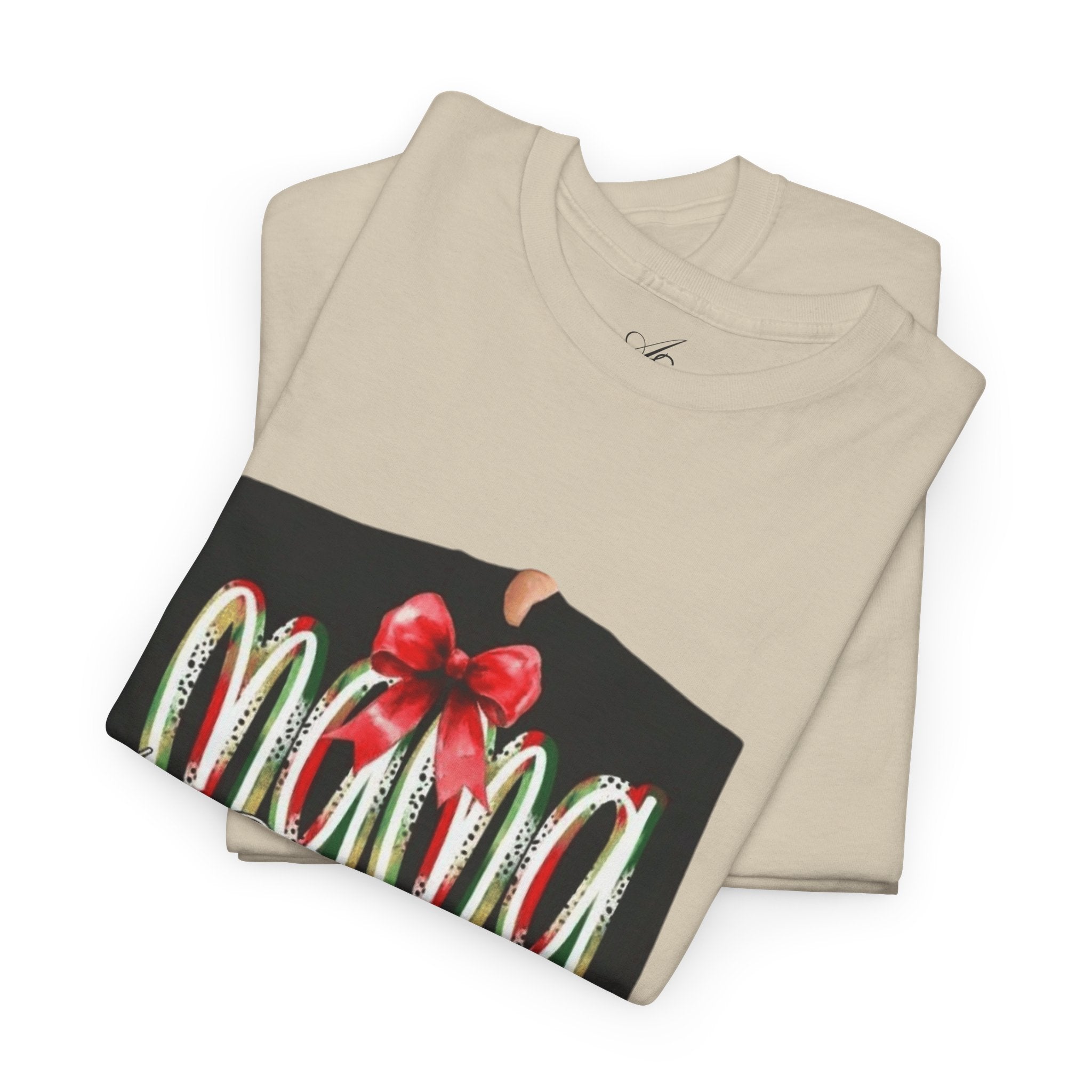 Festive Mama Tee, Cozy Holiday Shirt, Gift for Mom, Christmas T-Shirt, Unisex Cotton Tee