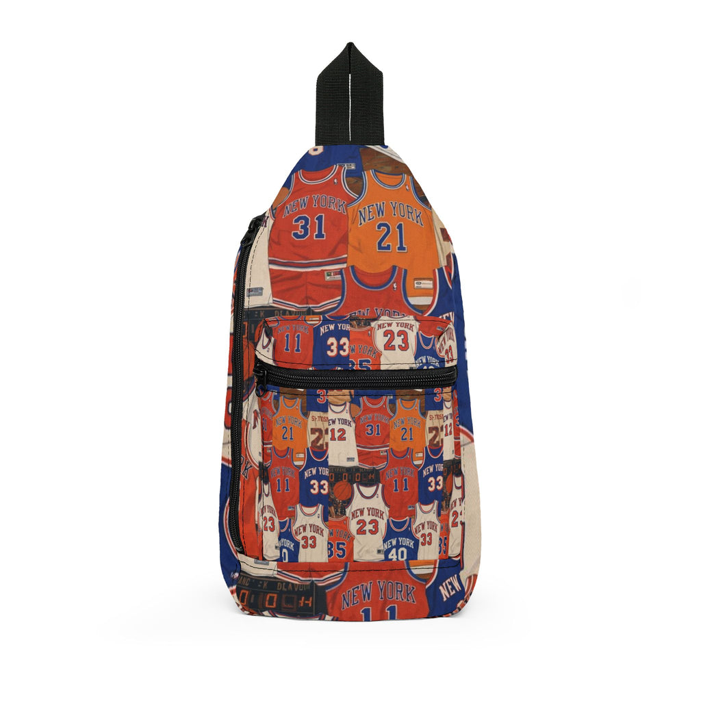 NYC Basketball Jersey Sling Bag – Vintage Team Number Collage