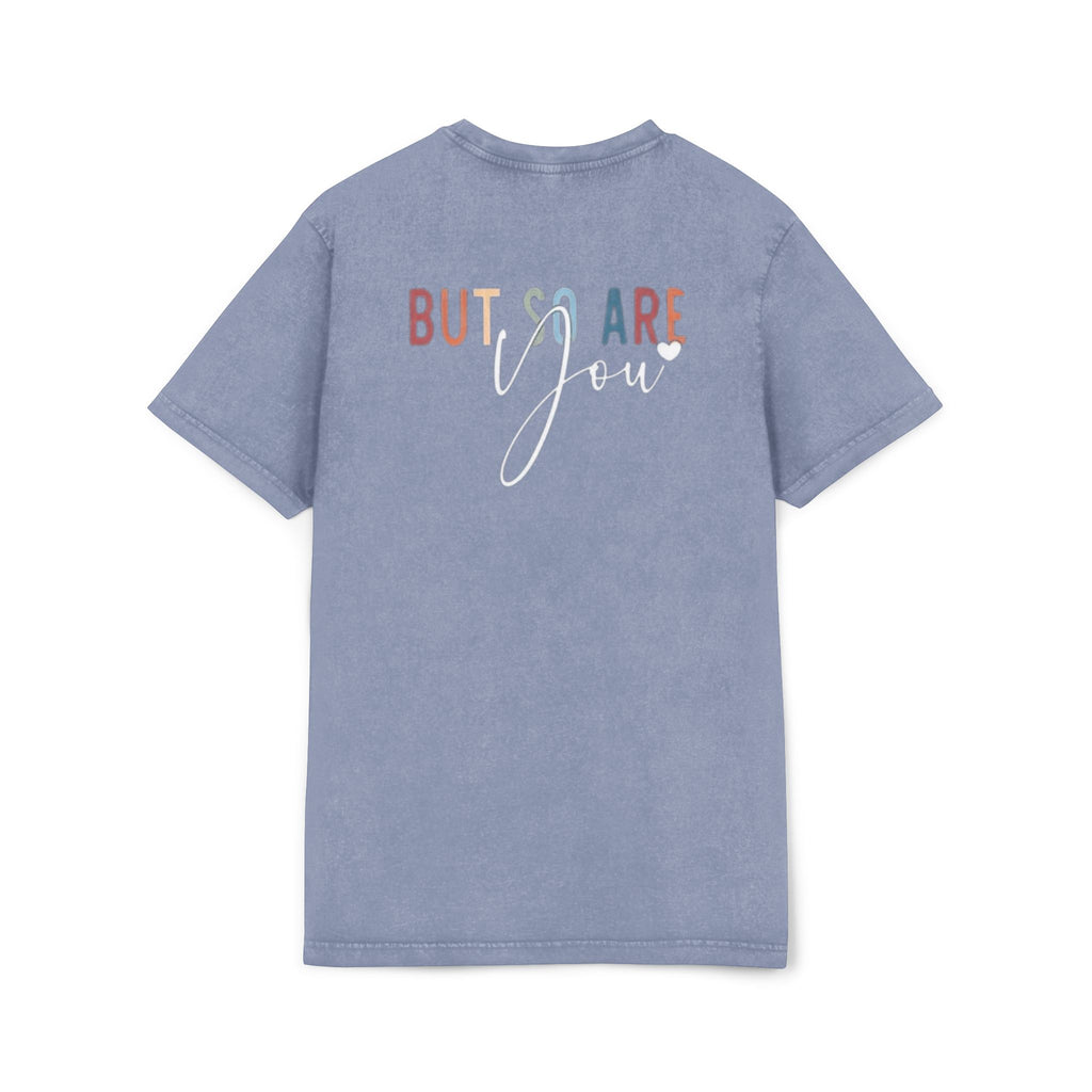 Acid Wash Tee  "Life Is Tough" Inspirational Retro Graphic T-Shirt